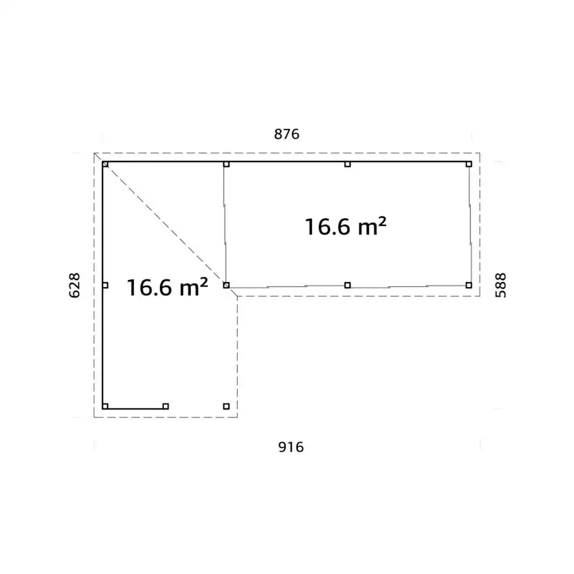 Uterum Palmako Lenna 33,2 m2 Set 421 Slide