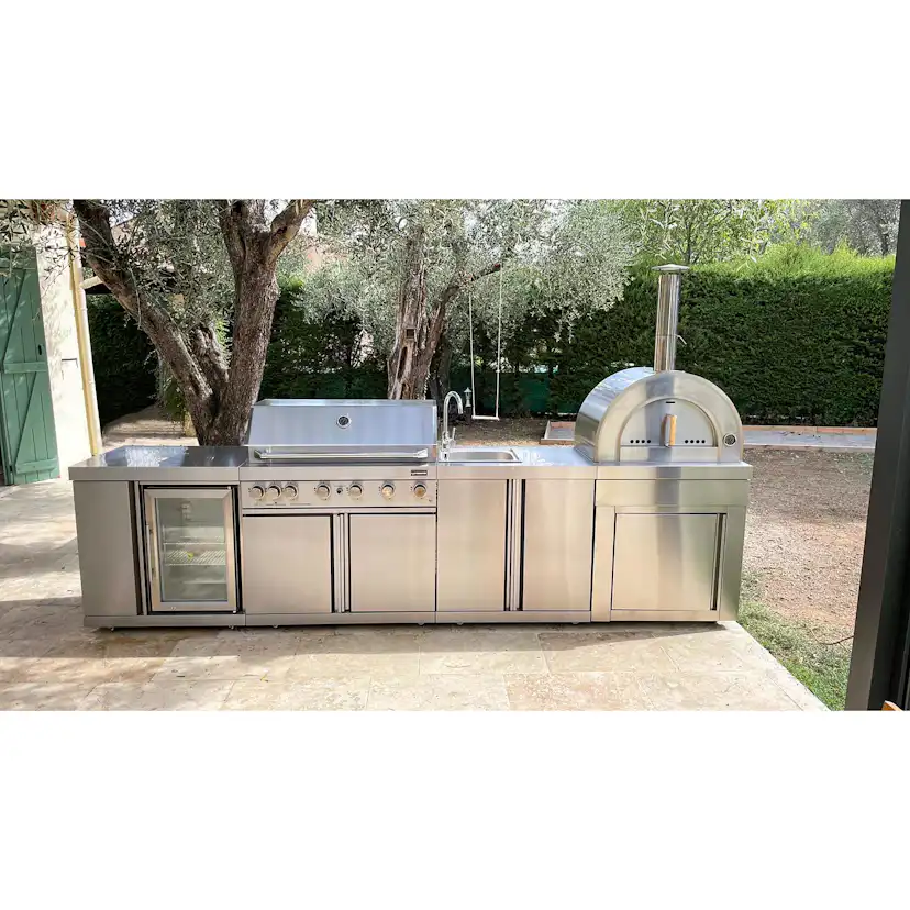 Vedeldad Pizzaugn Myoutdoorkitchen Classic Line Stainless Modul Naples