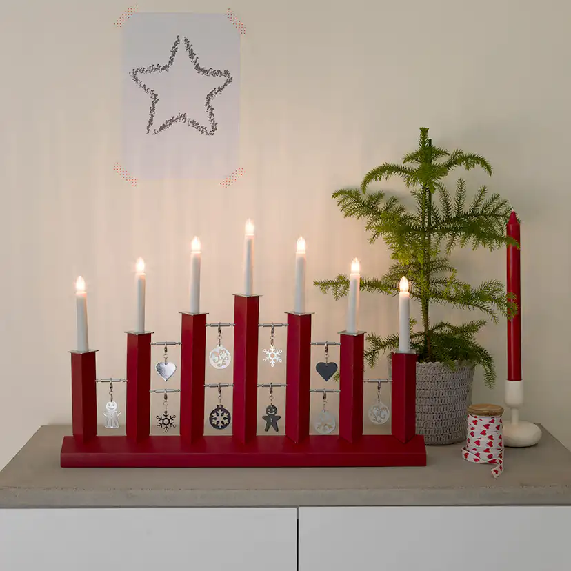 Adventsljusstake Gnosjö Konstsmide 7L med Dekor
