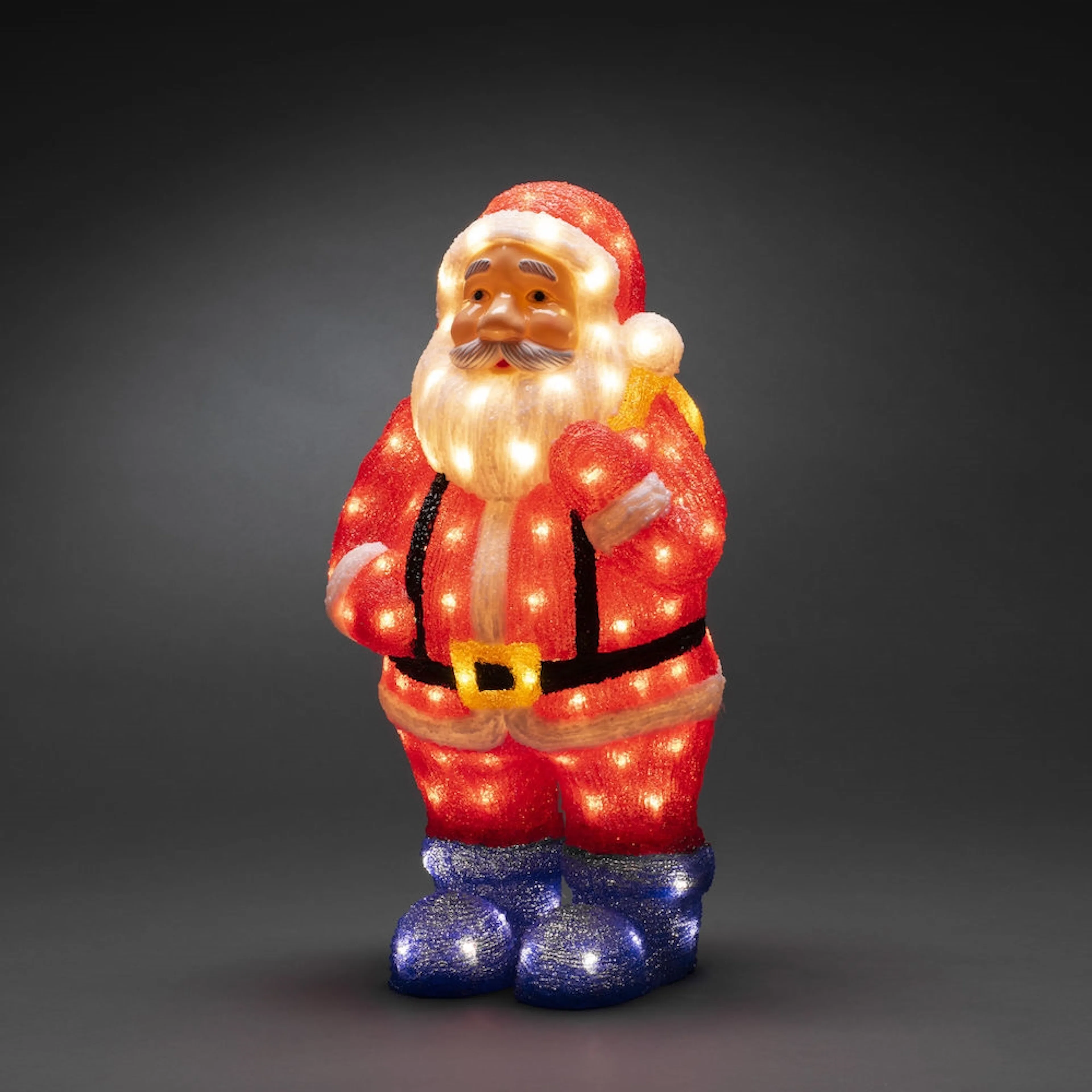 Dekorationsfigur Gnosjö Konstsmide Tomte akryl 55cm 104 LED