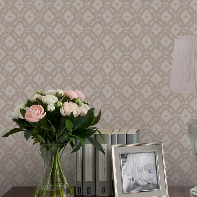 Tapet Laura Ashley Vitbrook Dove Grå 118474