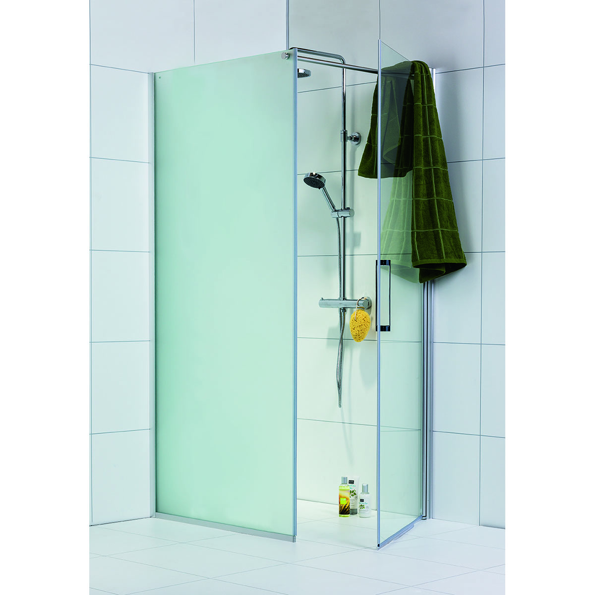 Duschhörna Noro Frost Concept Frostat+Klart glas