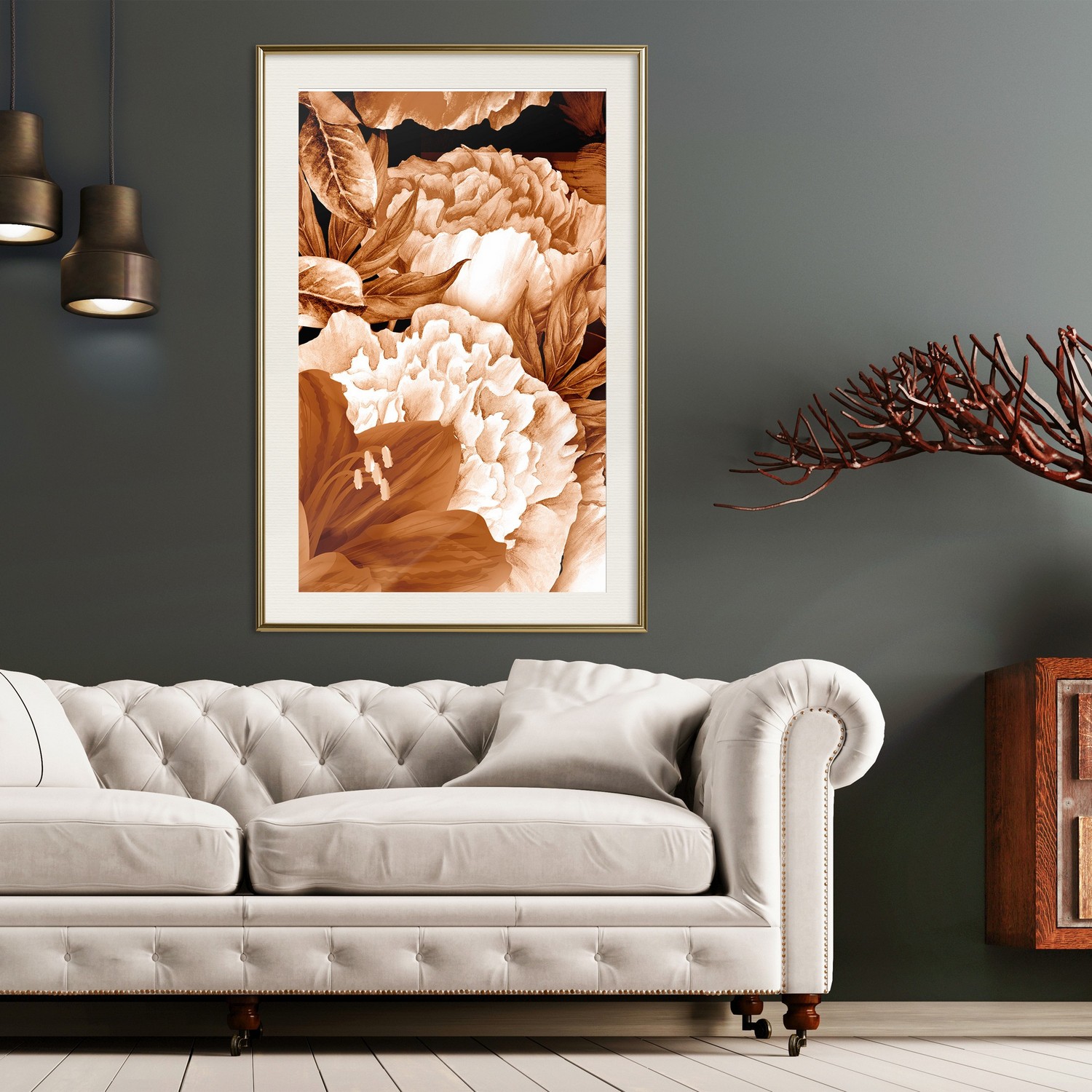 Poster Artgeist Affisch Lilies and Peonies