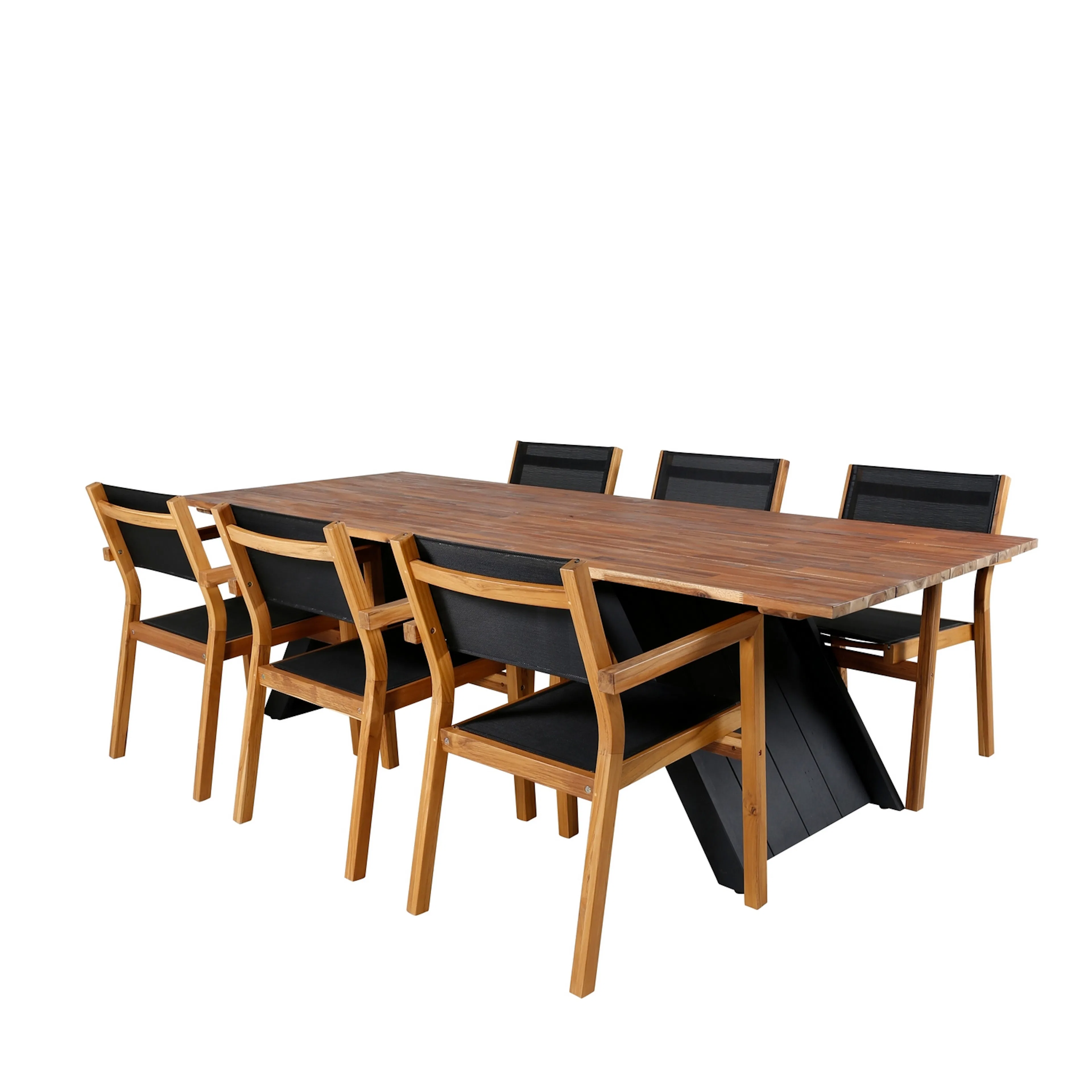 Matgrupp Venture Home Doni med 6 Vum Stapelbara Matstolar