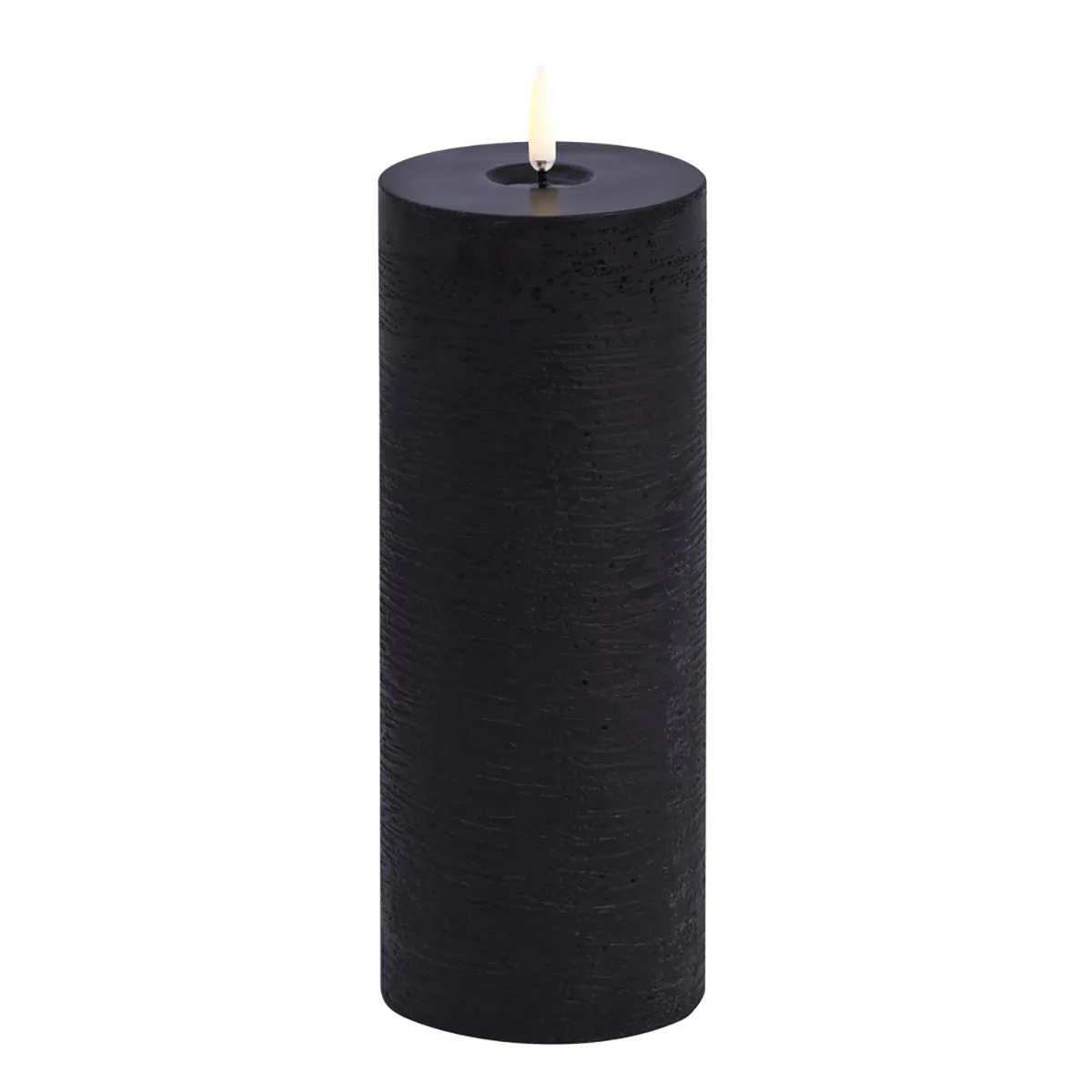 UYUNI LED Blockljus Melted Svart 7,8x20,3 cm Färg: Forest Black, Höjd: 203 mm
