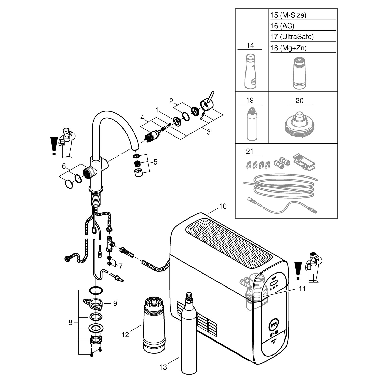 Köksblandare Grohe Blue Home C-pip Starter Kit Bluetooth