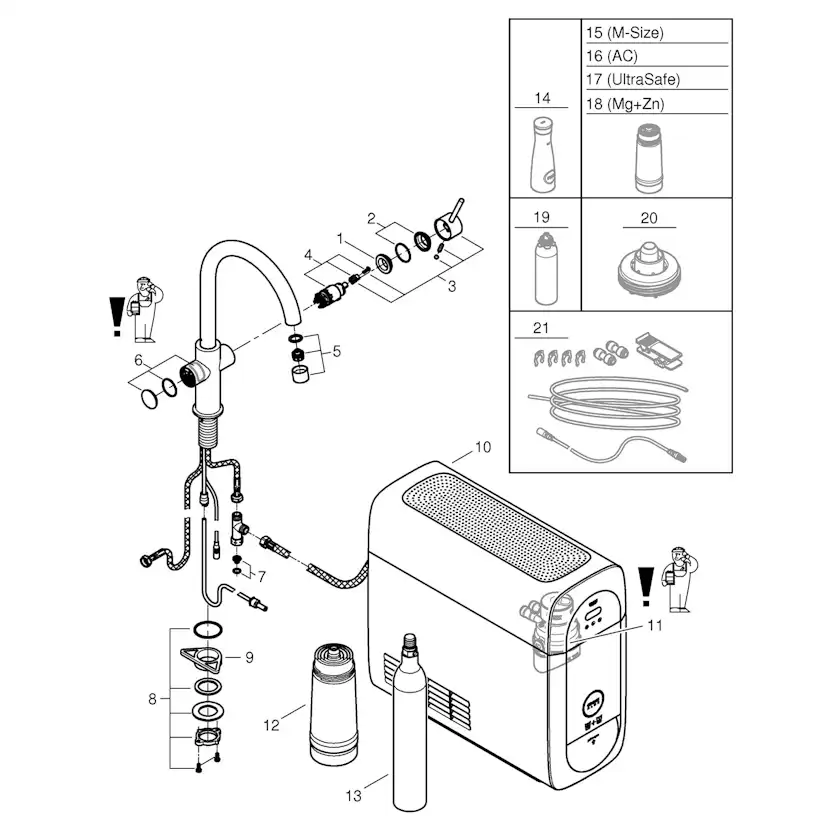 Köksblandare Grohe Blue Home C-pip Starter Kit Bluetooth