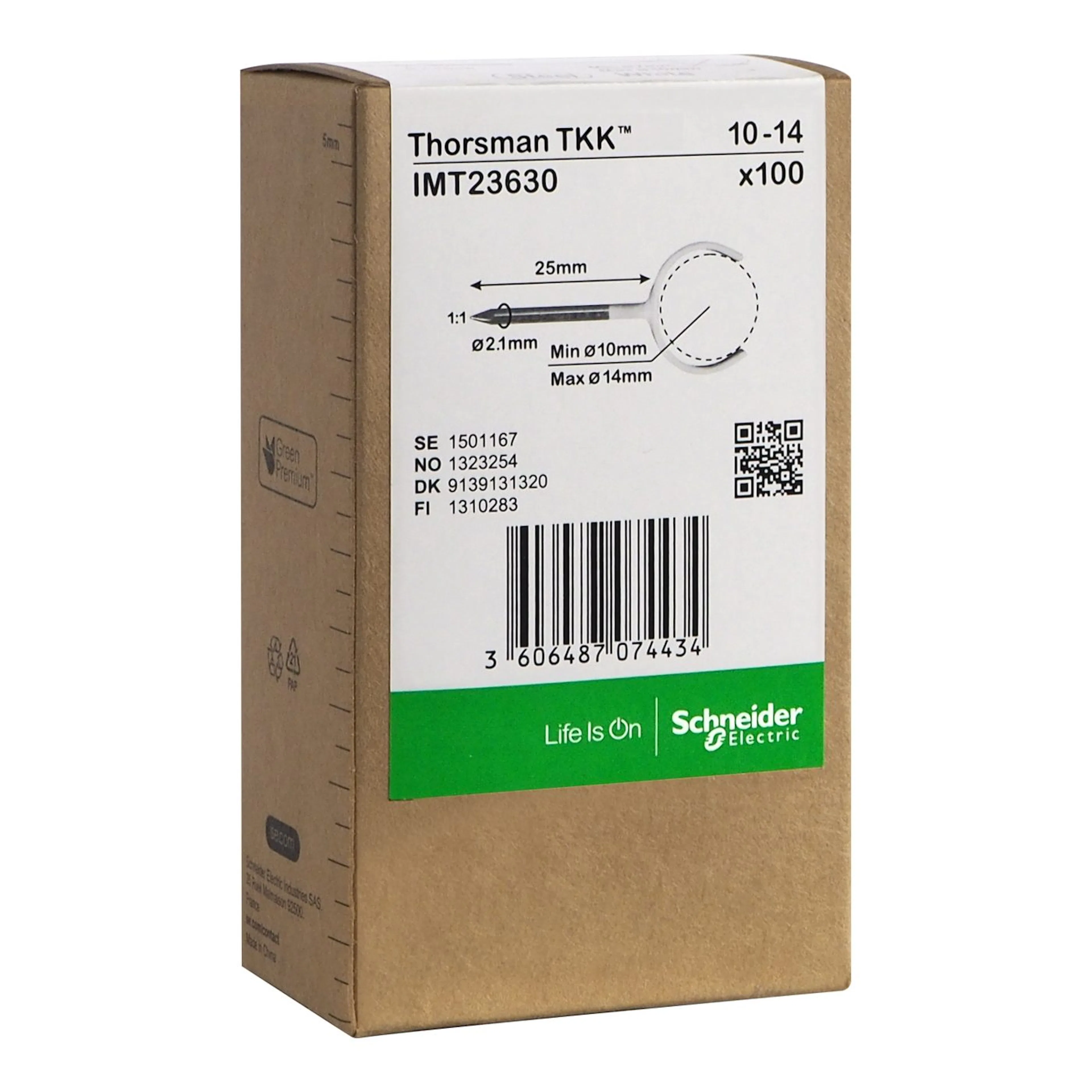 Metallklam TKK 10-14, 2.1x25mm 2.1x25 mm, Längd: 13 mm (100 st/fp)
