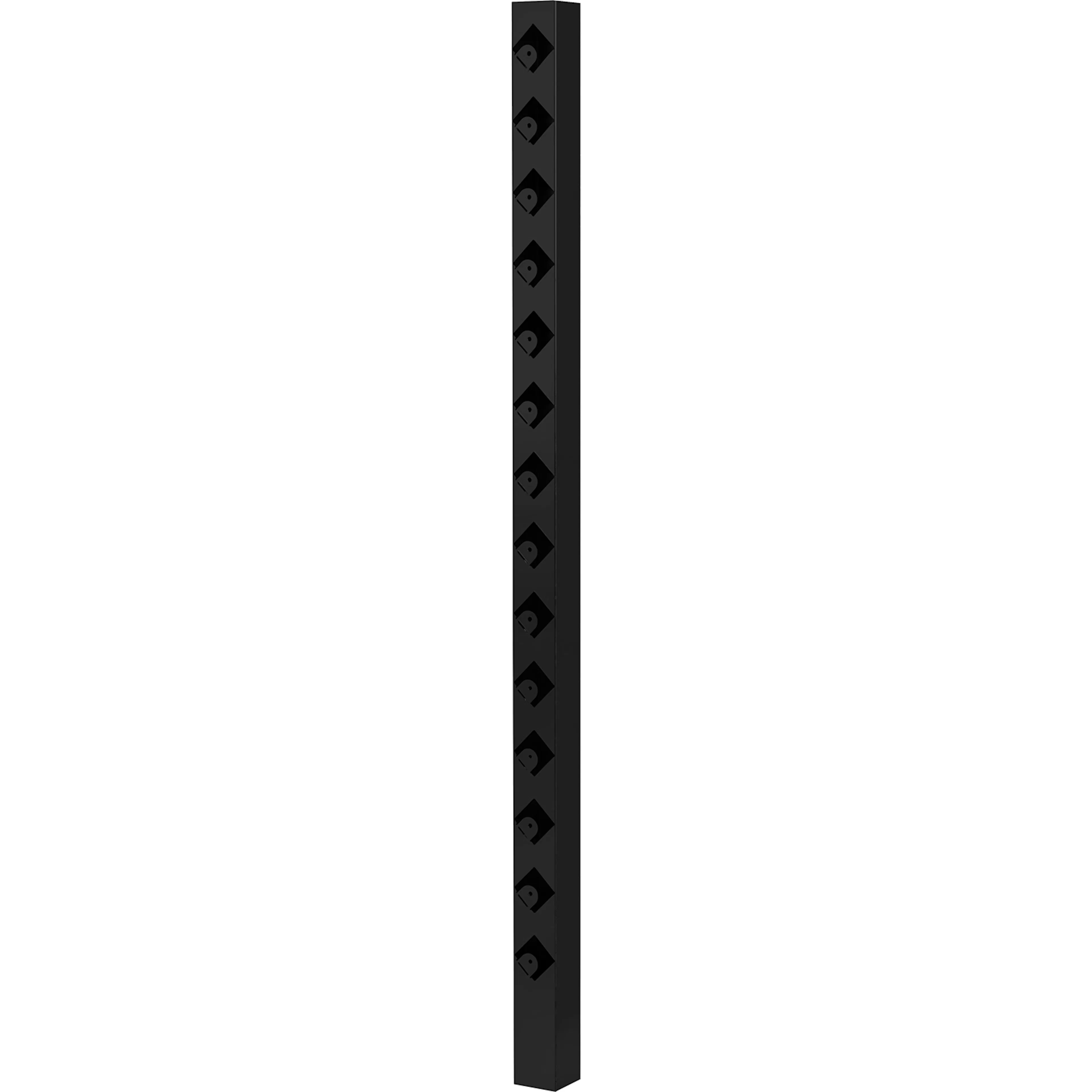 Staketstolpe Öckerö 1480mm svart 70x70 Avslut Svart, Höjd: 1480 mm