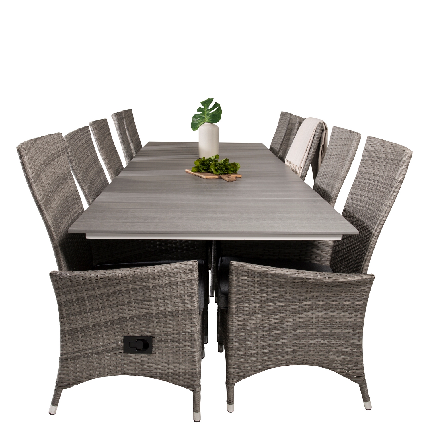 Matgrupp Venture Home Lova 224/324 med 10 Pishi Karmstolar