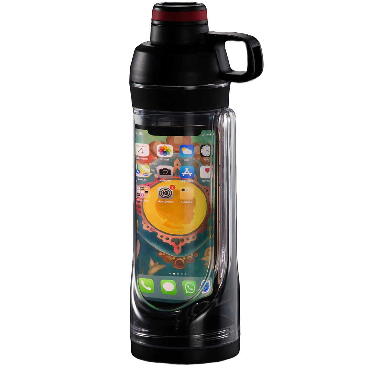 Vattenflaska med Förvaring Atom 400 ml
