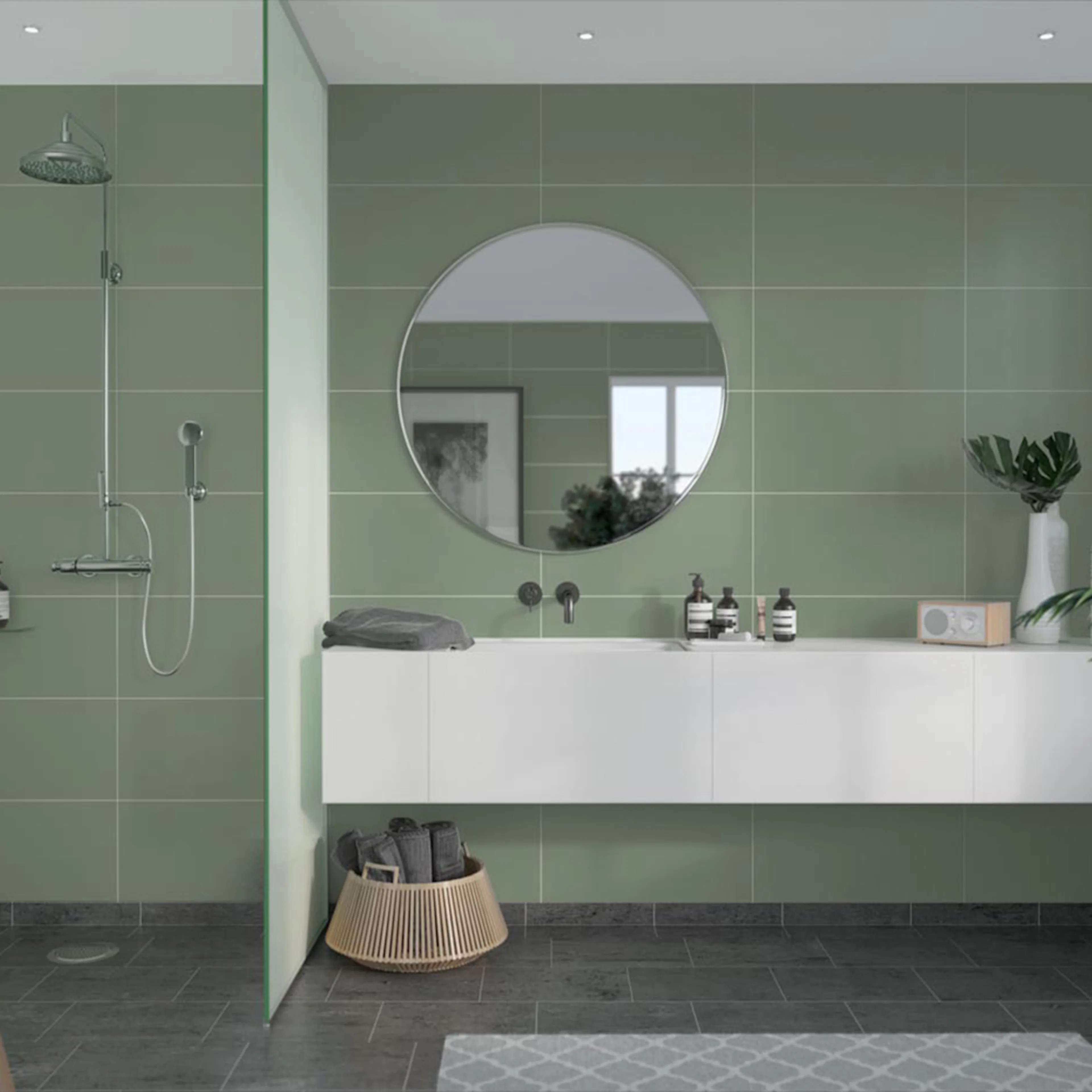 Våtrumsskiva Fibo Olivegreen 5206-M6030 EM