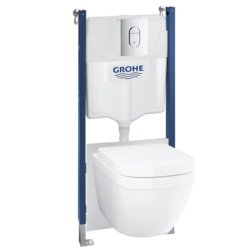 Vägghängd Toalettstol GROHE Solido Euro Ceramic 5-i-1 Komplett Vit Porslin
