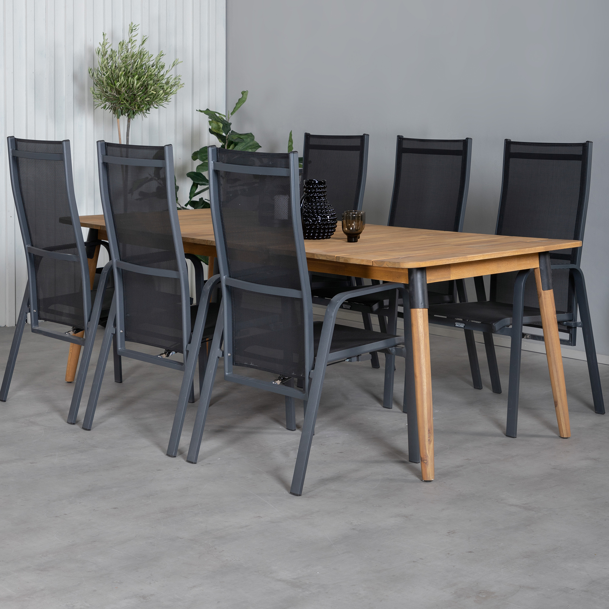Matgrupp Utomhus Venture Home Julle med 6 Cubb Recliner Trädgårdsstolar