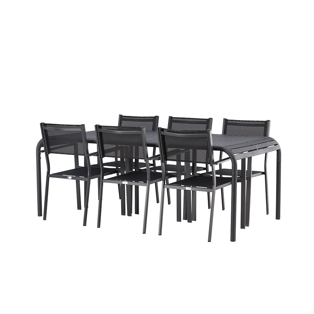 Borneo Diningtable Aluminium - Black / Rectangular 100*200* Svart