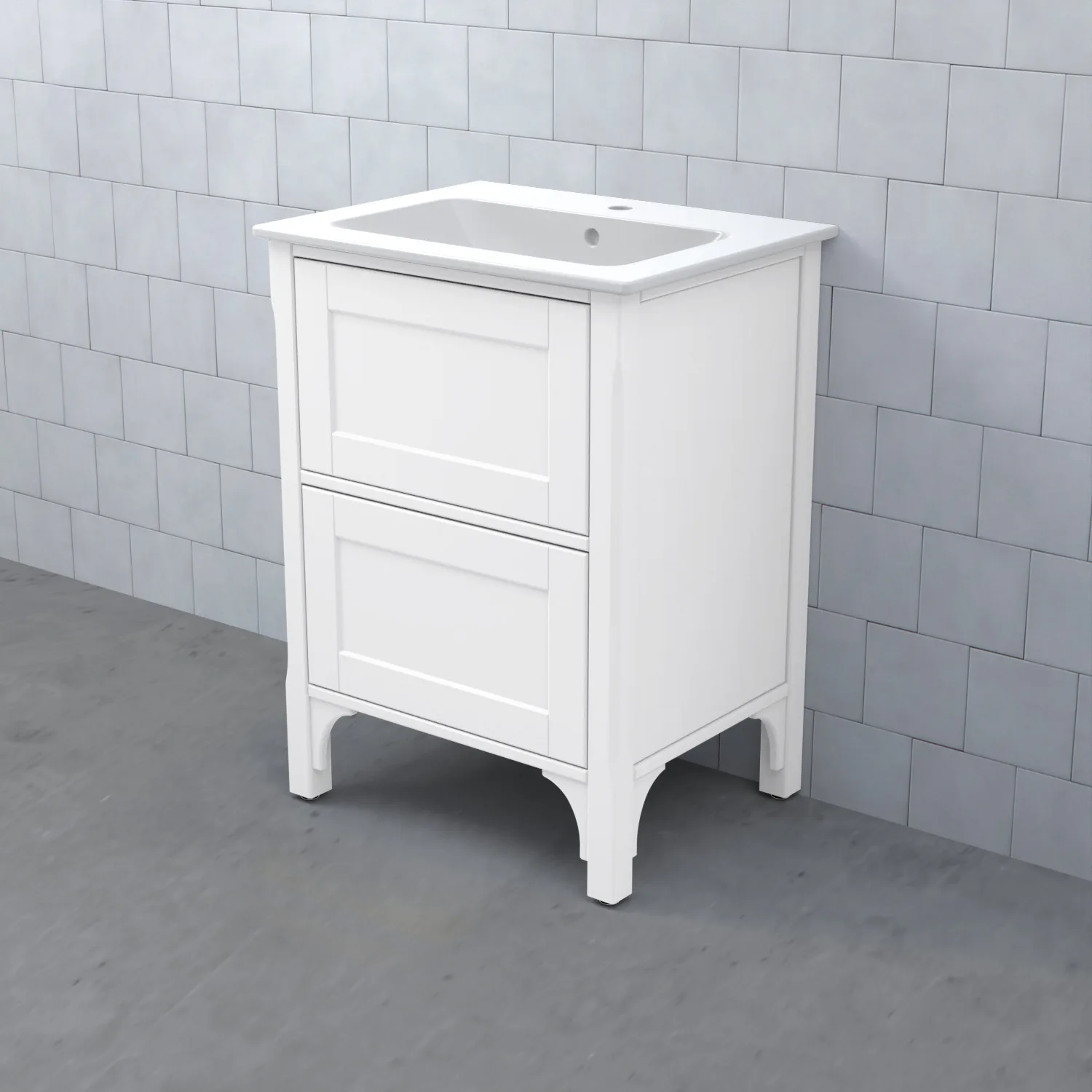 SAGA Kommod 60/49 Dälja Vit BxHXD: 590x830x470 mm, Dälja Vit