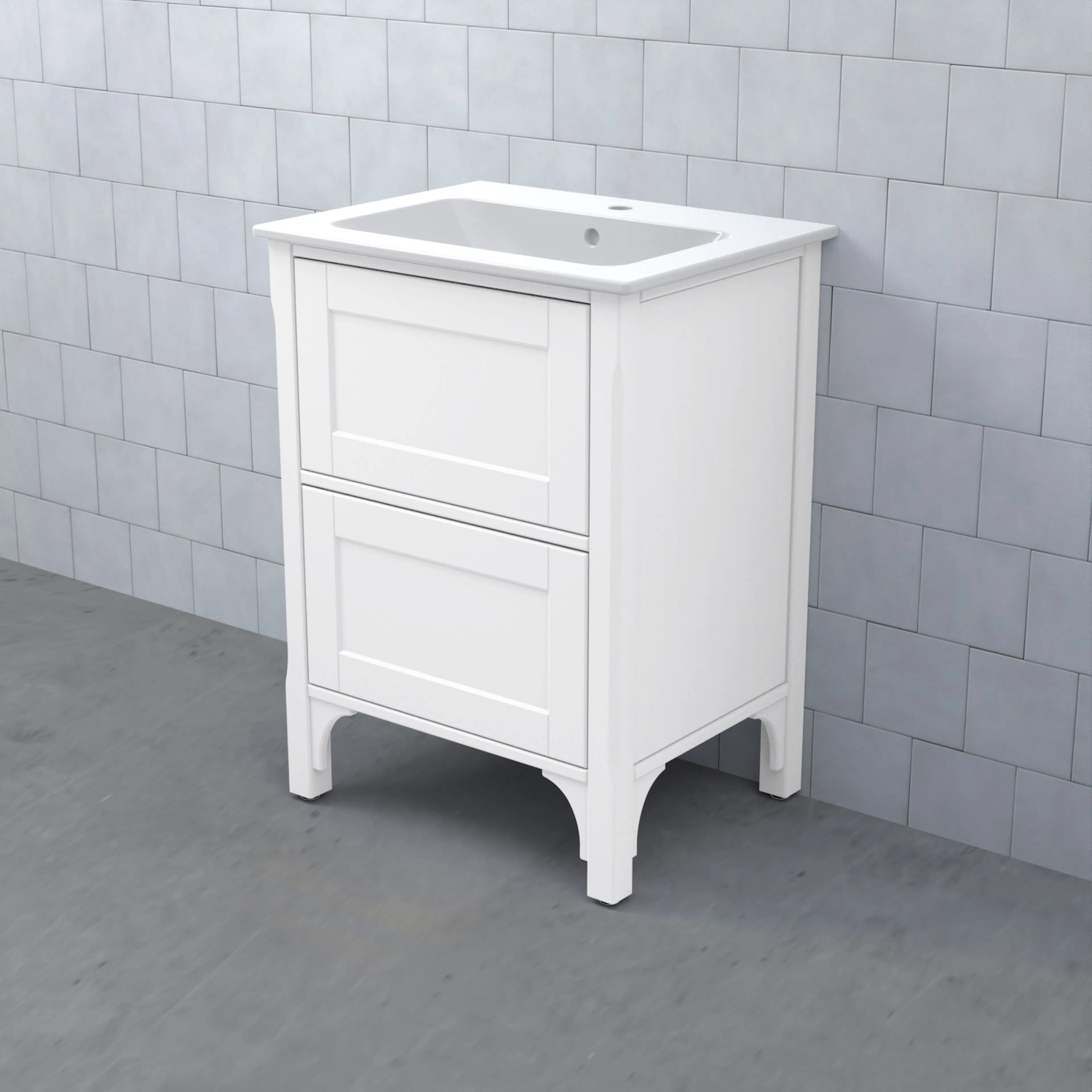 SAGA Kommod 60/49 Dälja Vit BxHXD: 590x830x470 mm, Dälja Vit