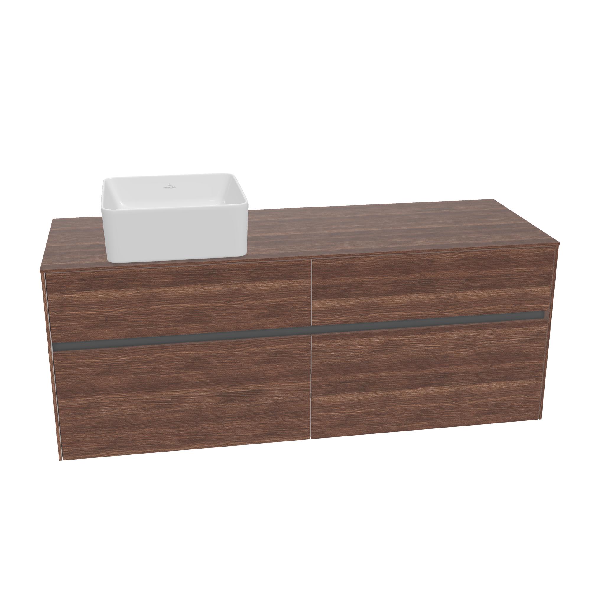 Tvättställsskåp Villeroy & Boch Collaro C04600VH Arizona Ek B: 1400 mm för Tvättställ Vänster utan Belysning
