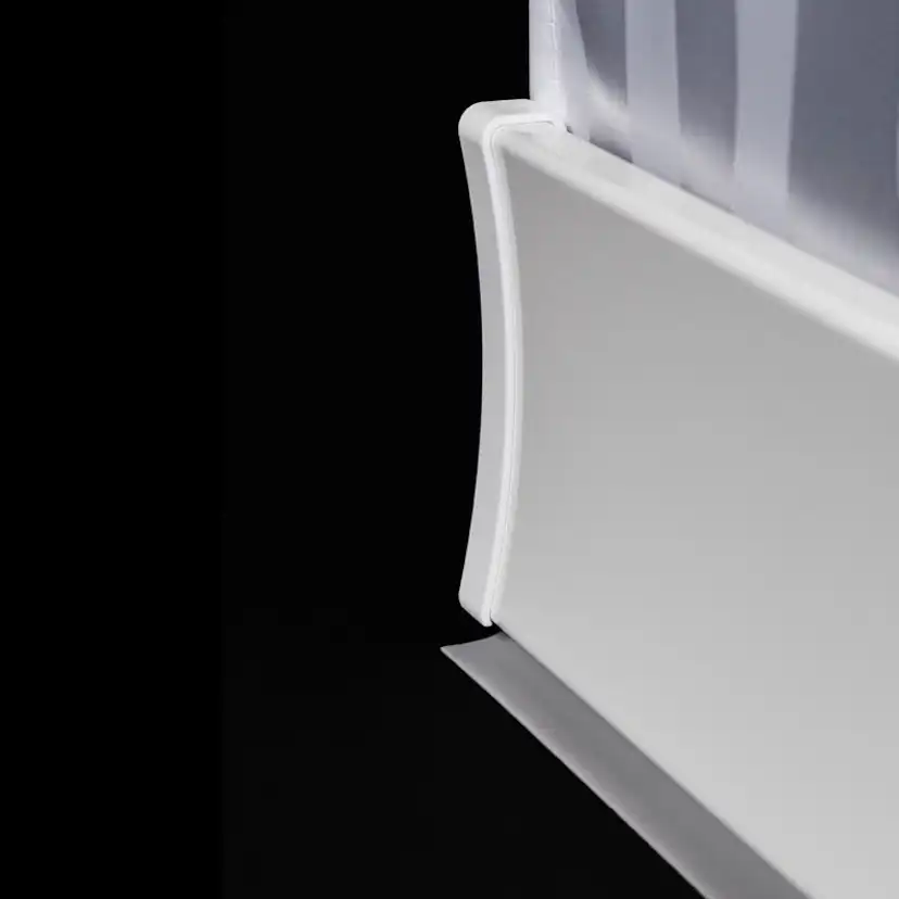 Duschsarg Leijma Stabil Rak Vit