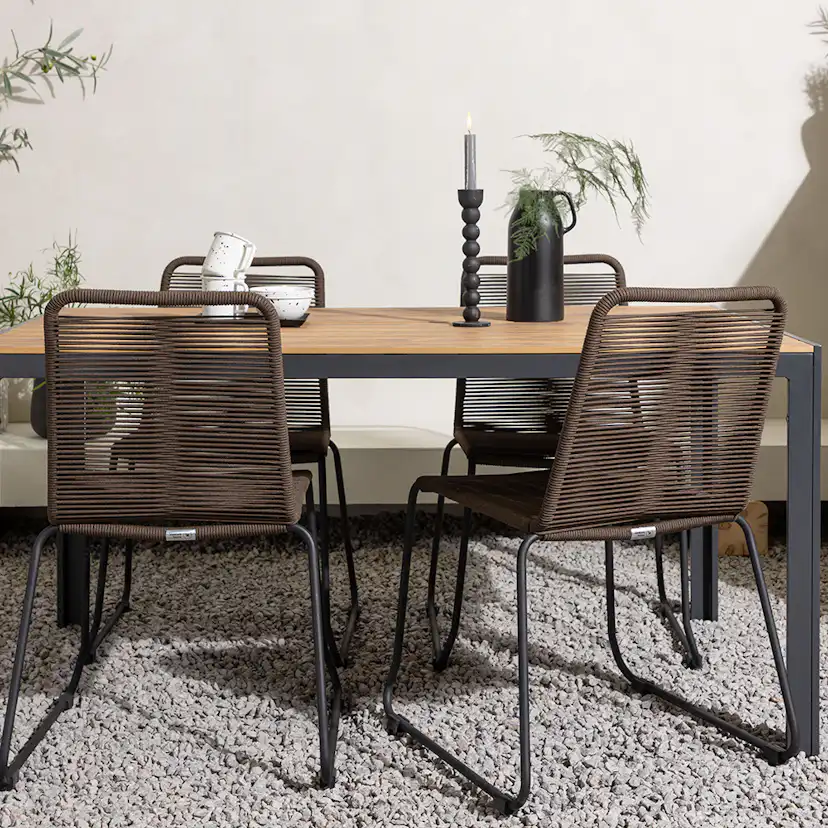 Matgrupp Venture Home Break Bord med 4 Lindos Stolar