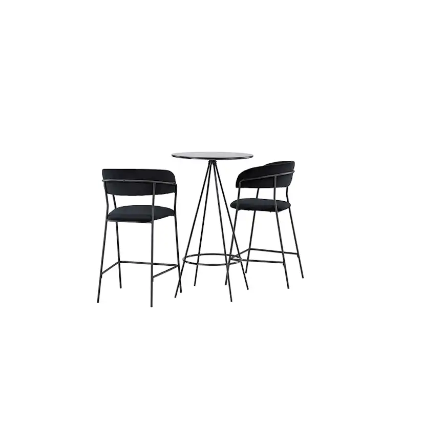 Matgrupp Venture Home Bistro Ø60 cm med 2 st Lui stolar