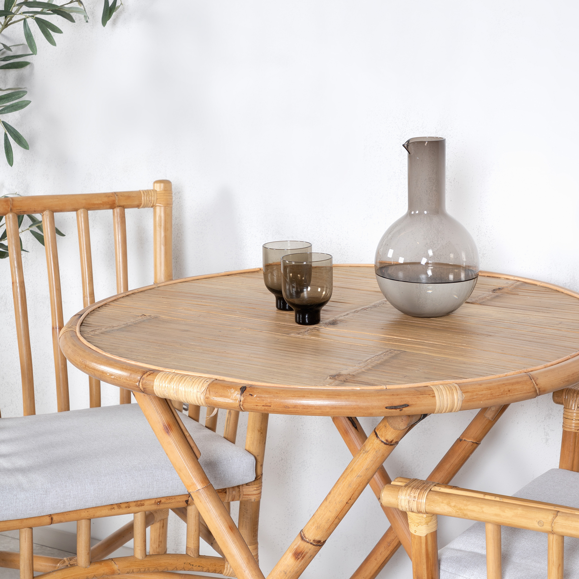 Cafégrupp Venture Home Cane med 2 Trädgårdsstolar Utomhus