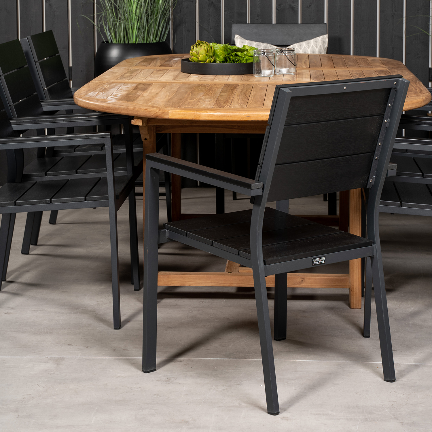 Matgrupp Venture Home Kenya 180-240x120 Teak med 8 Levels Karmstolar