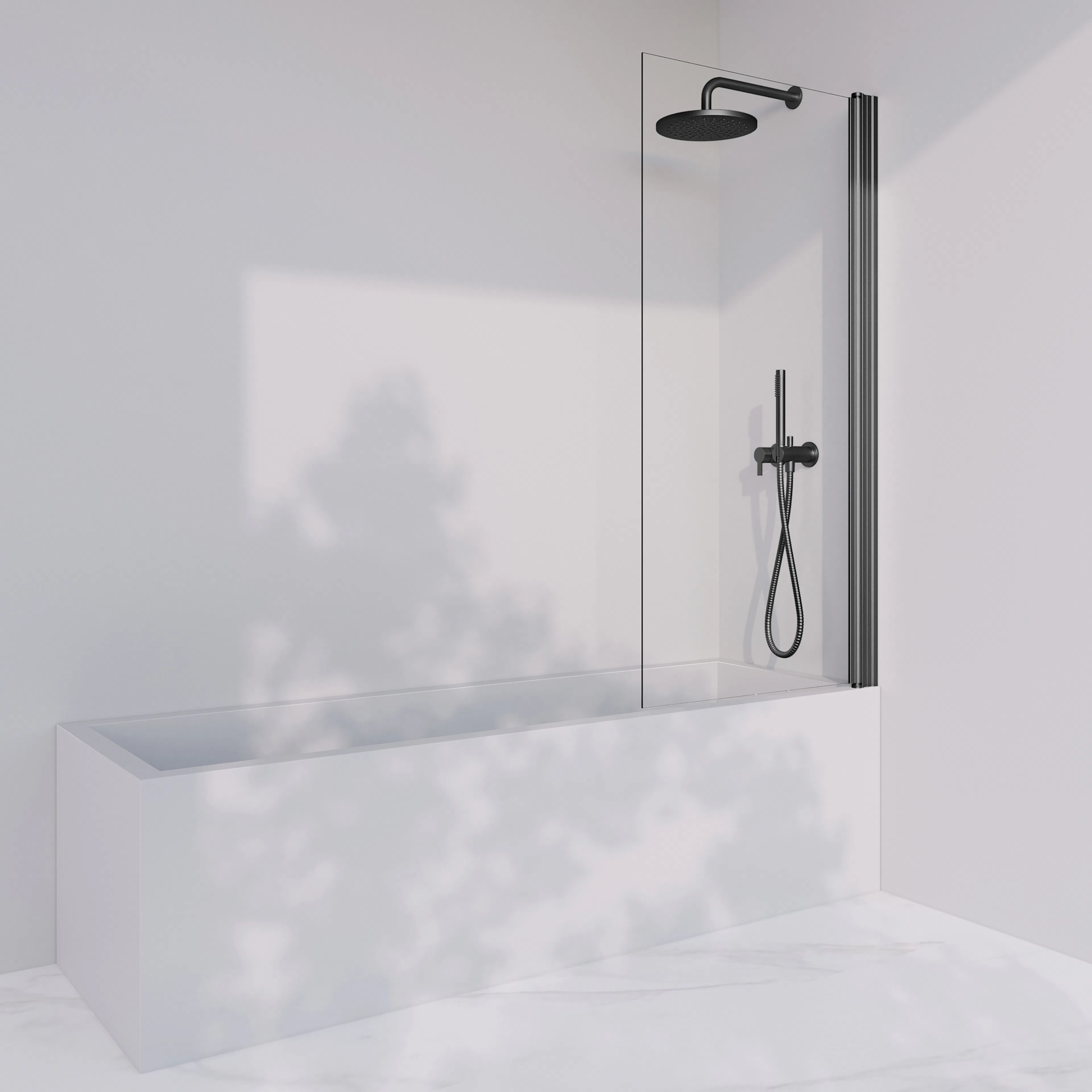 Invitrea Prime PK2/77x140/Mattsvart/Linjeglas Glastyp:Linjeglas, Profil:Mattsvart