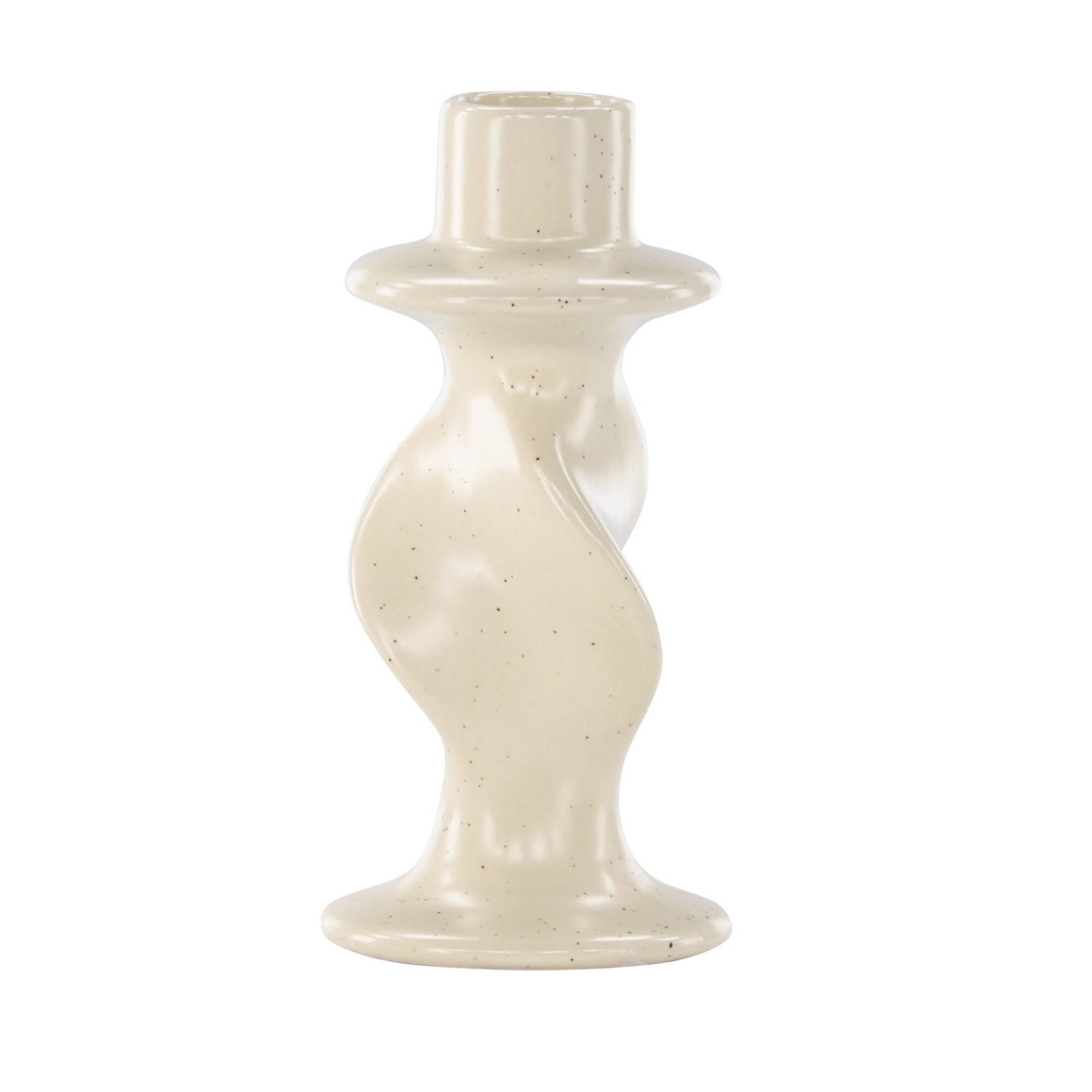 Glory Candlestick - Beige/Black Dots - D2*W6*H12cm Beige