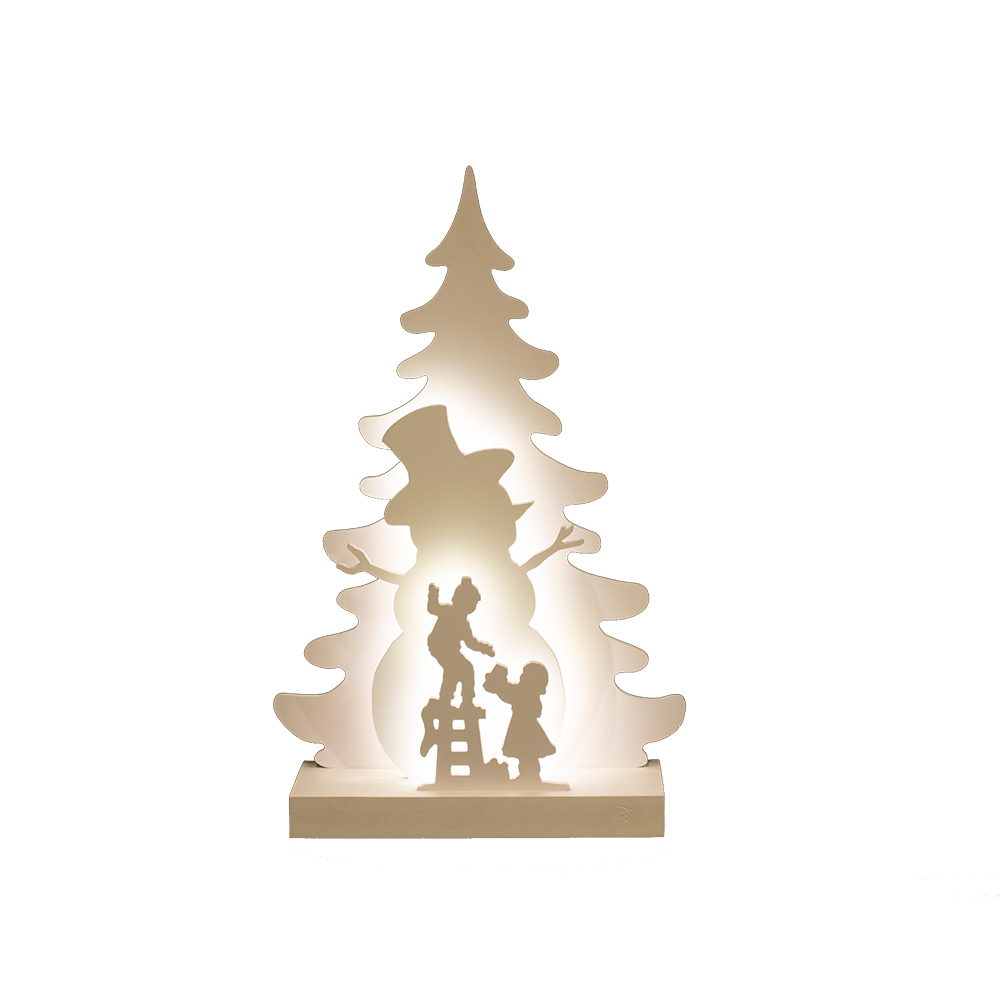 Juldekoration Nordic Winter 3D LED med Snögubbemotiv