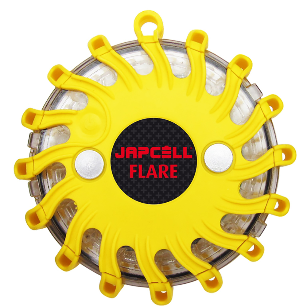 Varningsljus Japcell Flare Uppladdningsbar Inkl. Laddare & Batteri 6-Pack