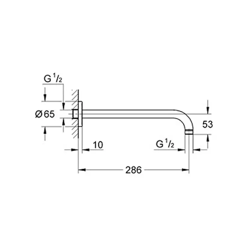 Duscharm Grohe Rainshower 286 mm