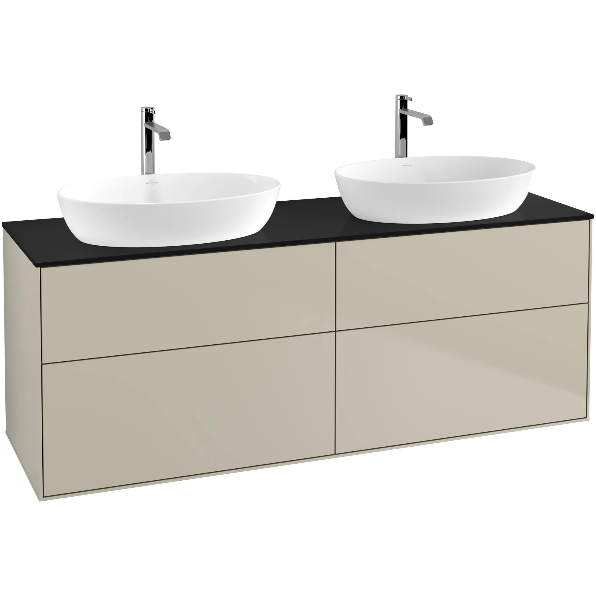 Tvättställsskåp Villeroy & Boch Finion med 4 Lådor och Bänkskiva för Två Fristående Tvättställ från Artis & Collaro