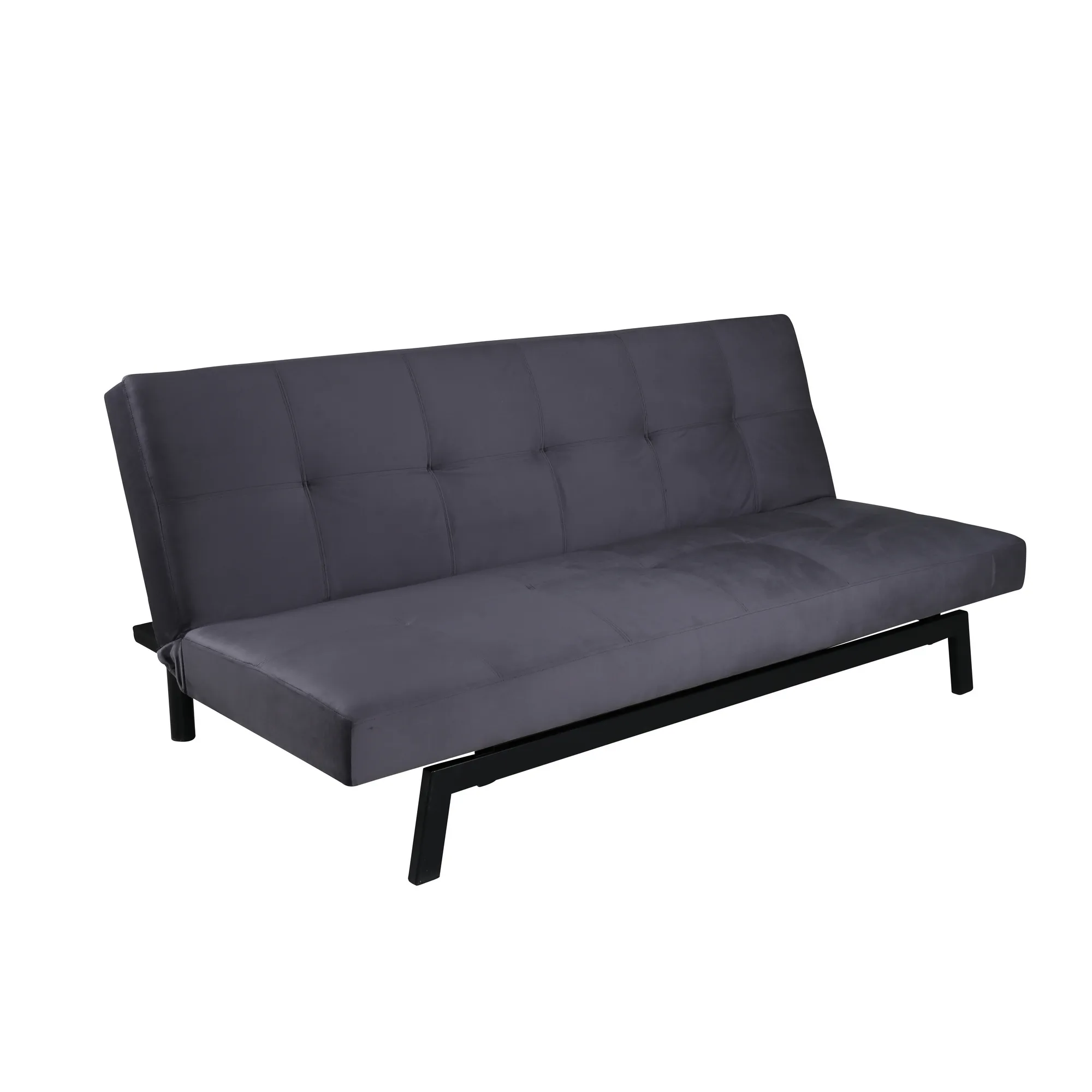 Bäddsoffa Venture Home Bodil Grå Sammet 2-sitssoffa 180x80x55 cm 1 Sovplats