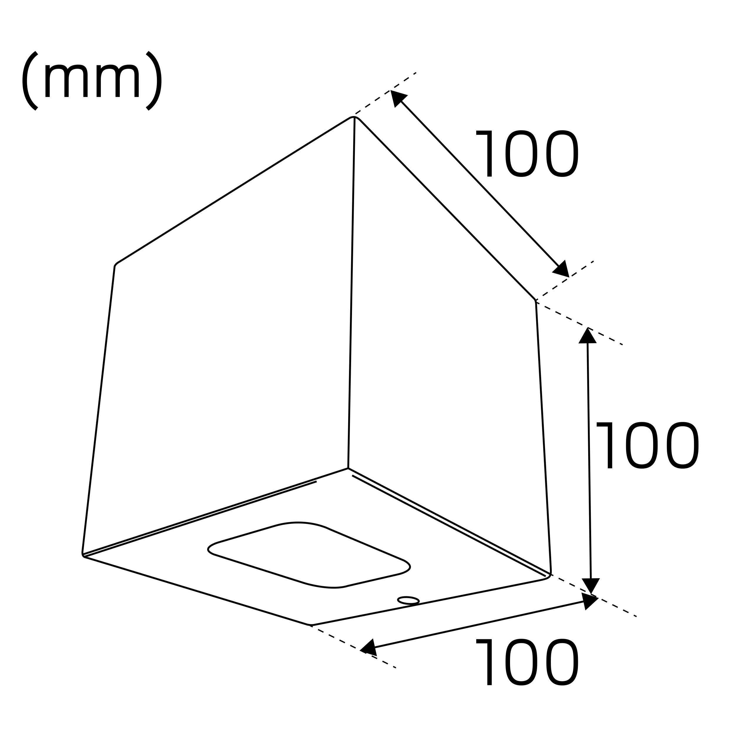 Väggarmatur Hide-a-lite Cube II