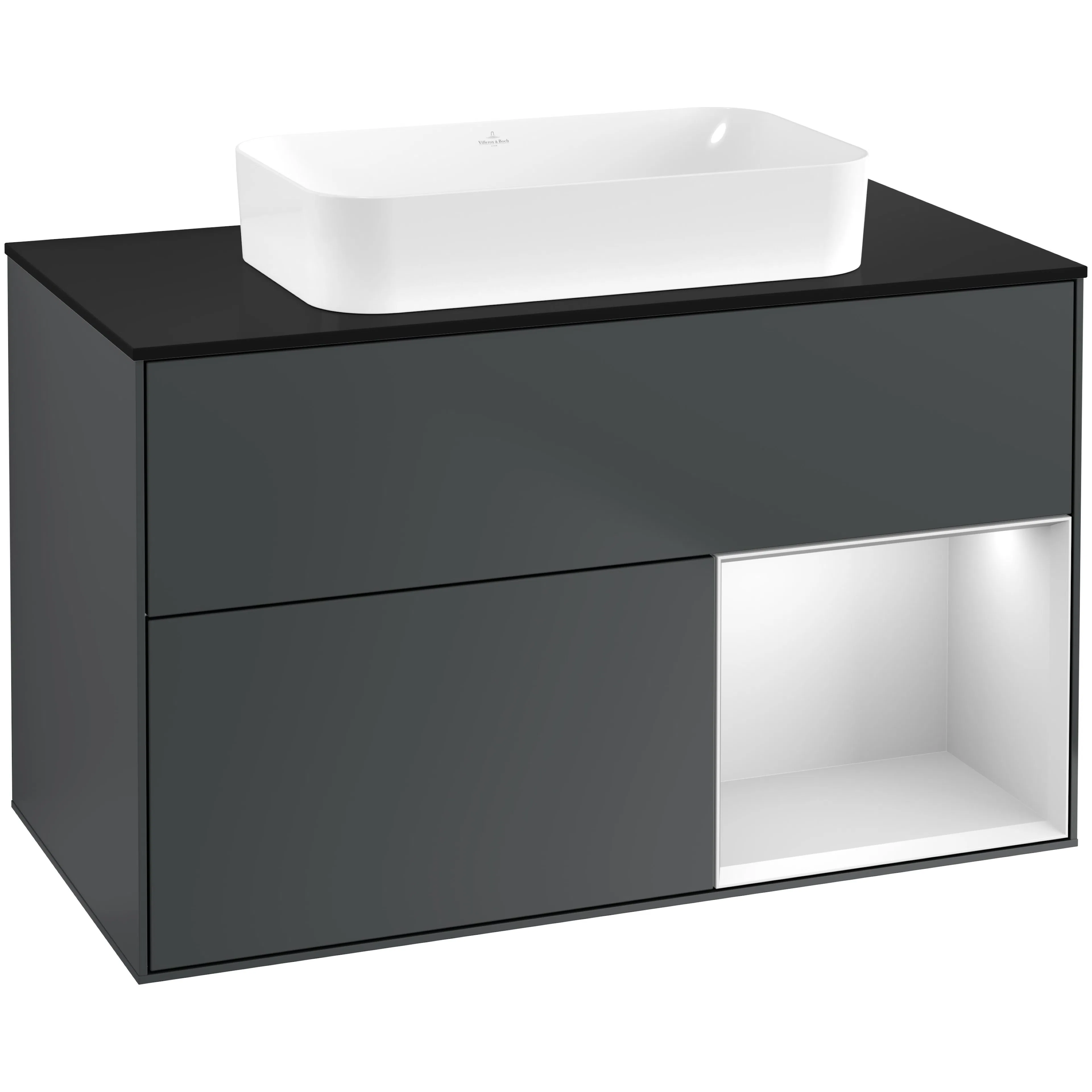 Tvättställsskåp Villeroy & Boch Finion med 2 Lådor Hylla och Bänkskiva för Fristående Tvättställ