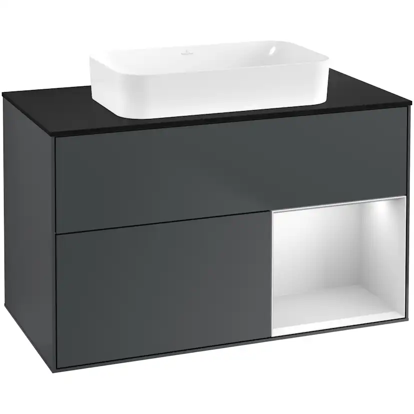 Tvättställsskåp Villeroy & Boch Finion med 2 Lådor Hylla och Bänkskiva för Fristående Tvättställ