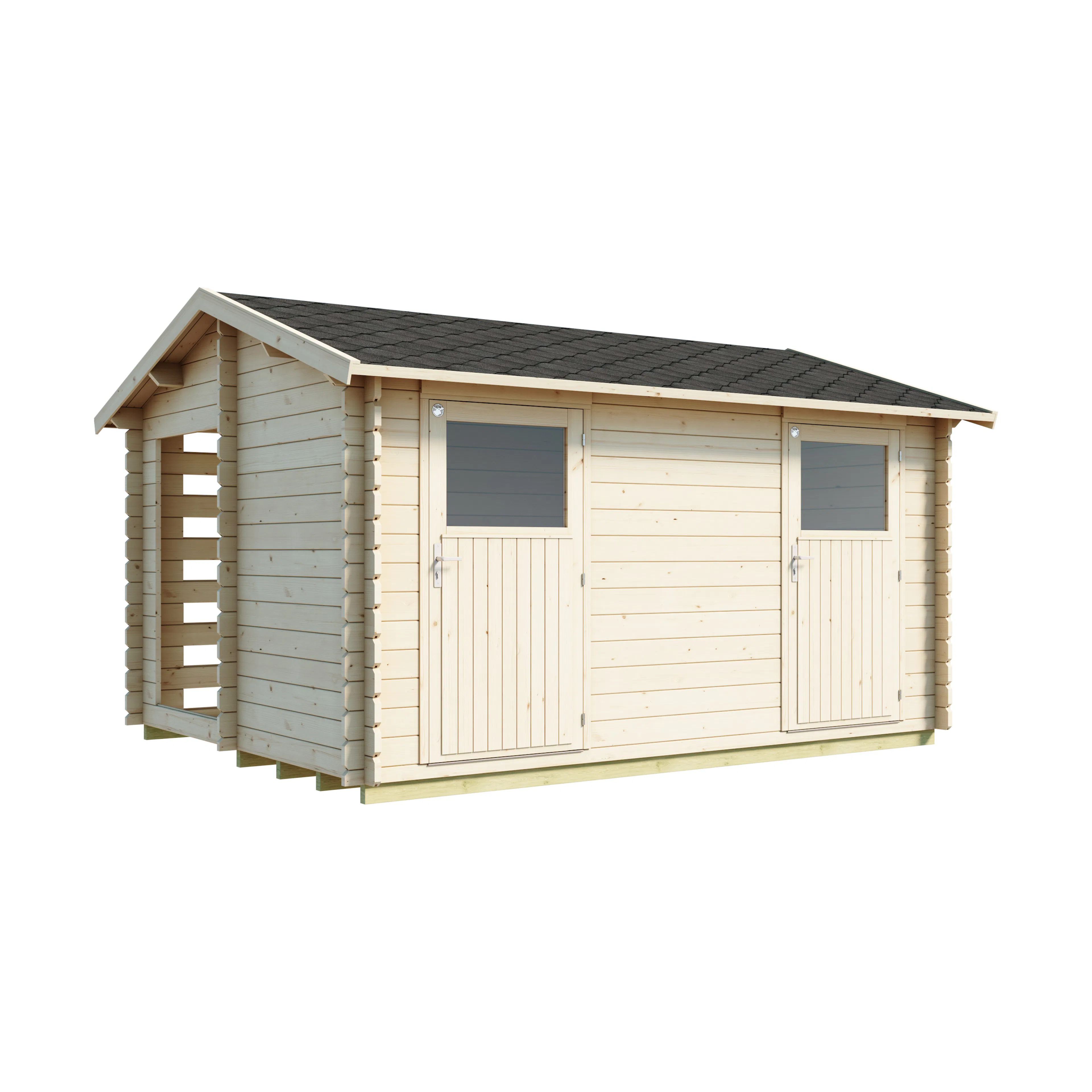 Friggebod Luoman Lillevilla 93-2 11,7 m² Byggsats Förråd i Trä med Sadeltak