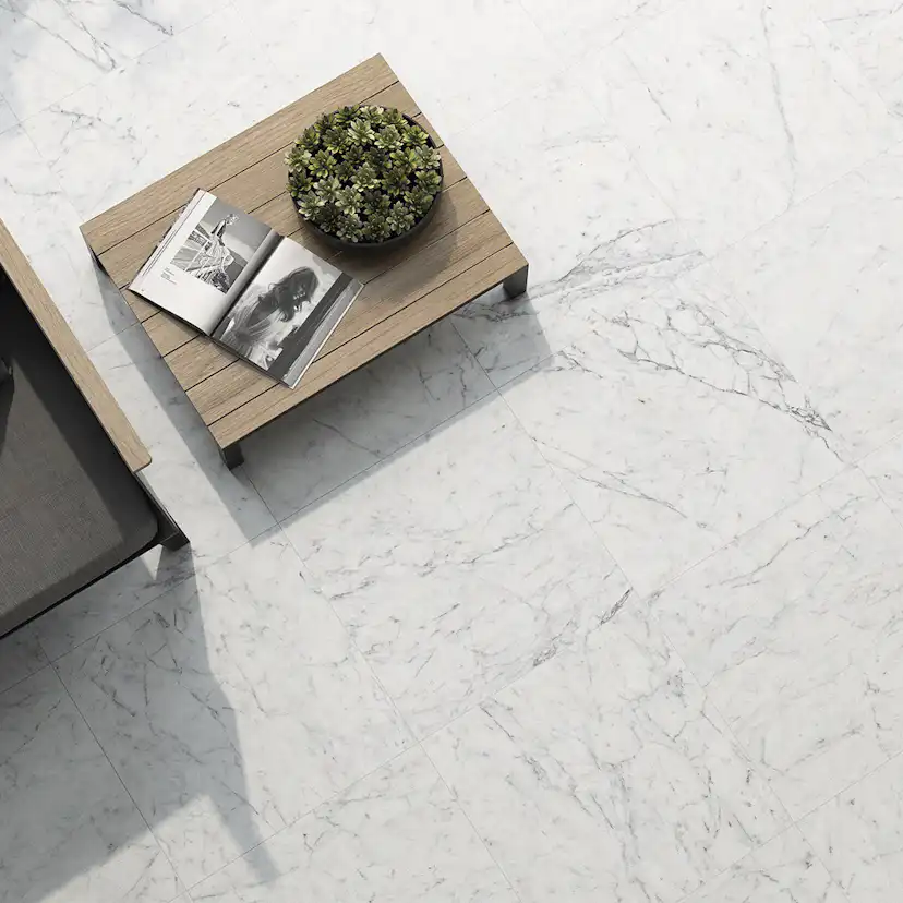 Granitkeramik Lhådös Carrara Marmor 30x30 cm