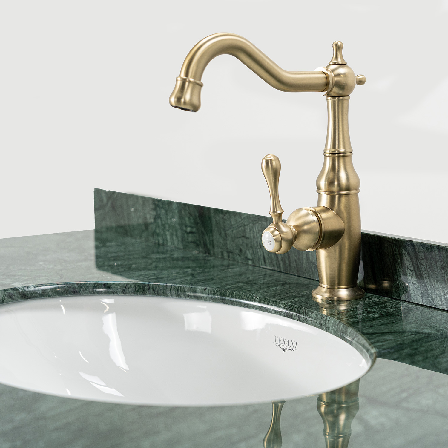 Tvättställsskåp Vesani Utah Grön Marmor