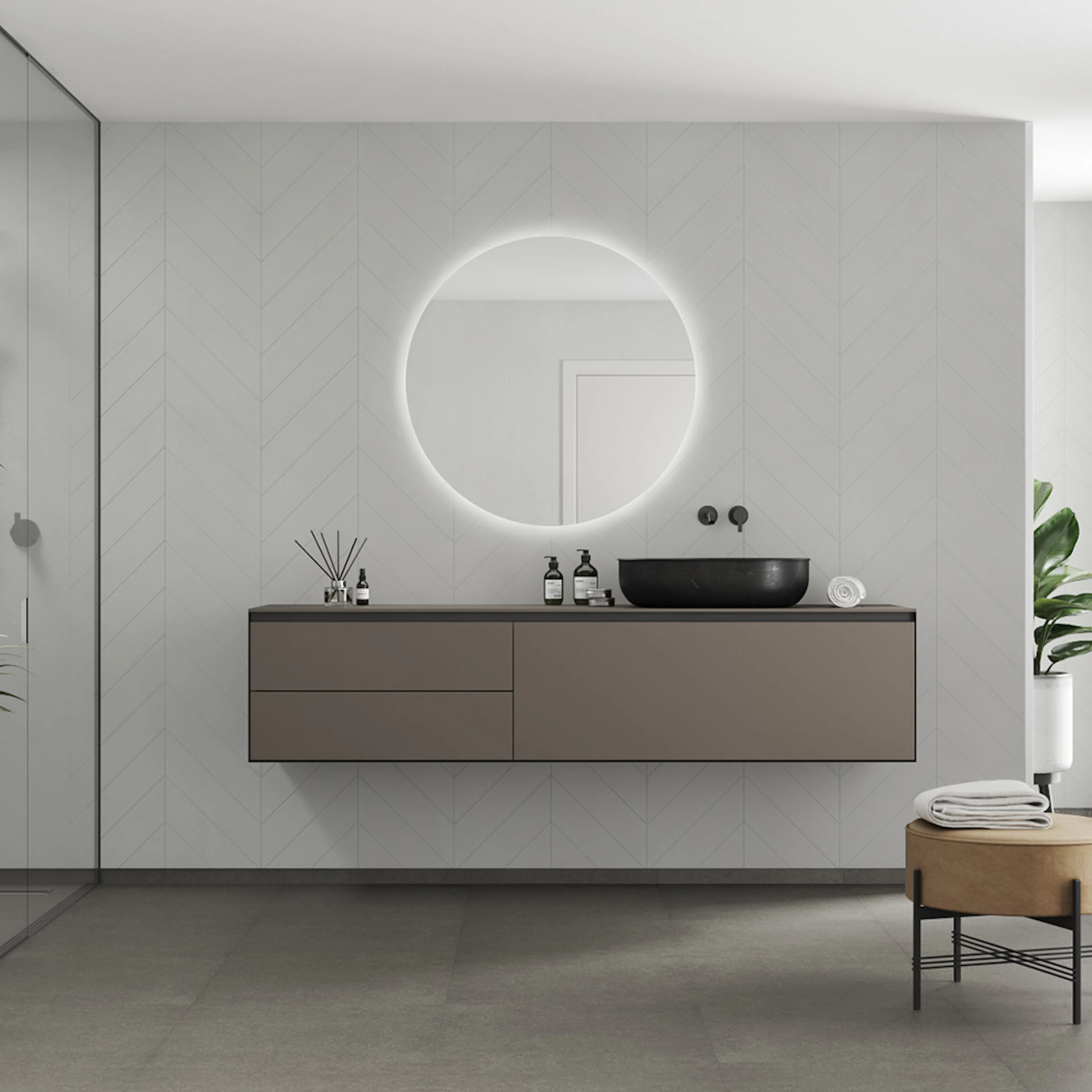 Våtrumsskiva Fibo 2145-M78 S Grey Cement 10x620x2400 mm