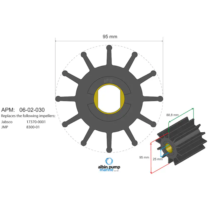 Impeller Albin Group Marine Premium 06-02-030