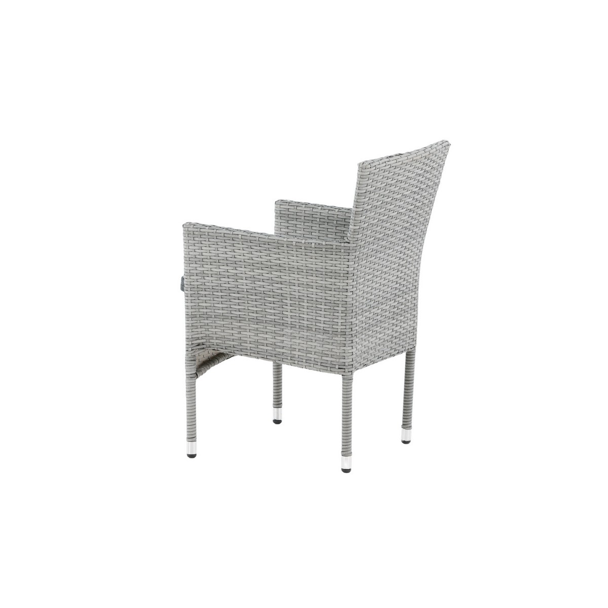 Malina Diningchair 2-pack Alumnium - Grey / Wicker Grå