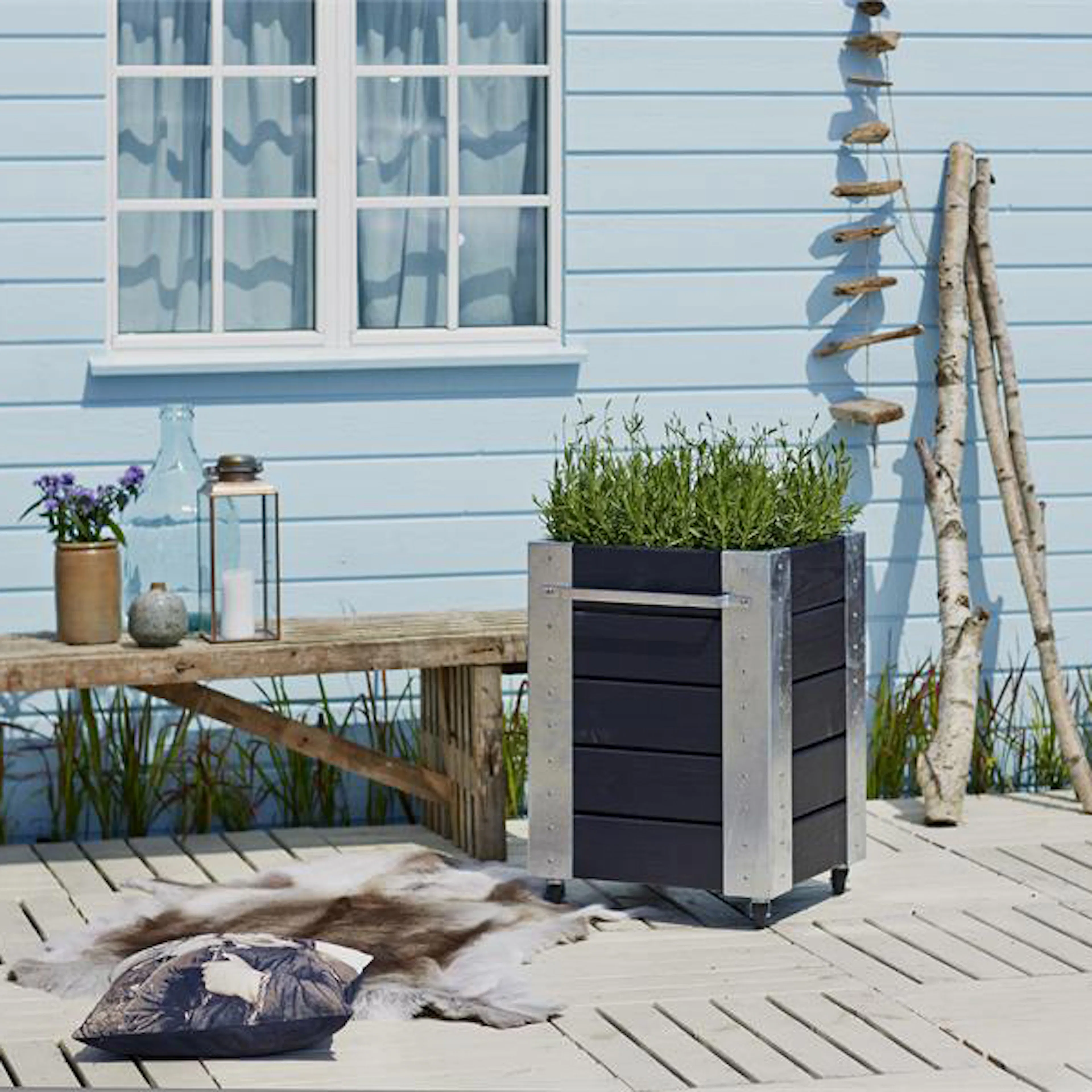 Blomlåda PLUS Cubic Svart 46x50x70 cm