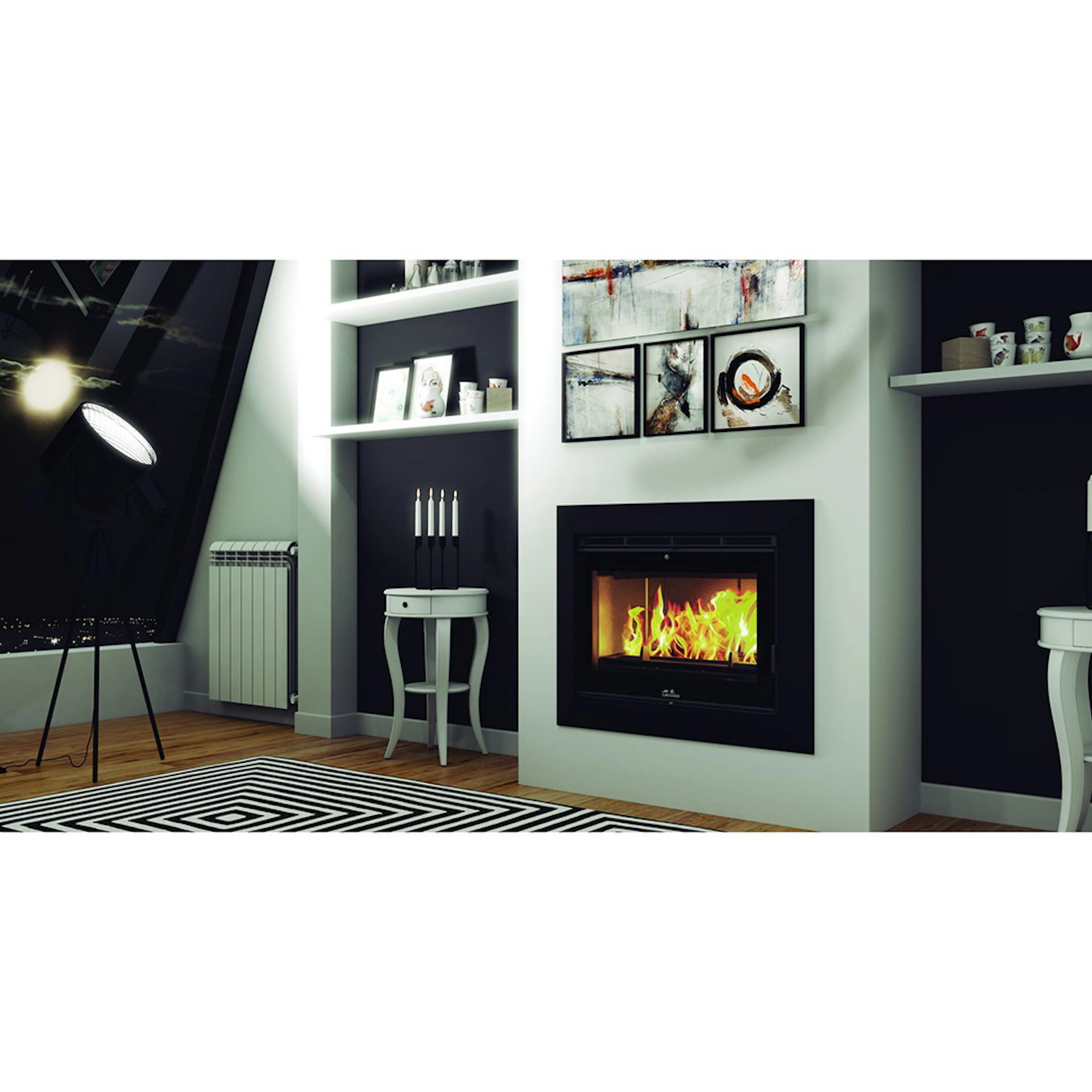 Öppen spis och kamin Lacunza Sakan 20 ECO Med panna