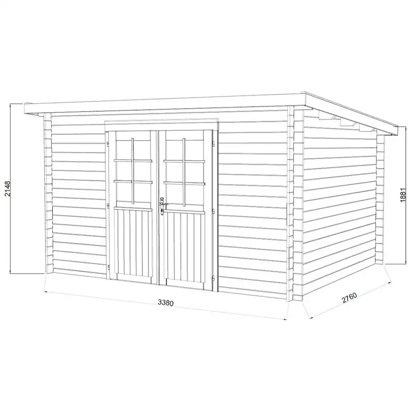 Stuga Palmako Alice 9,3 m2 (inv. 9,0 m2)