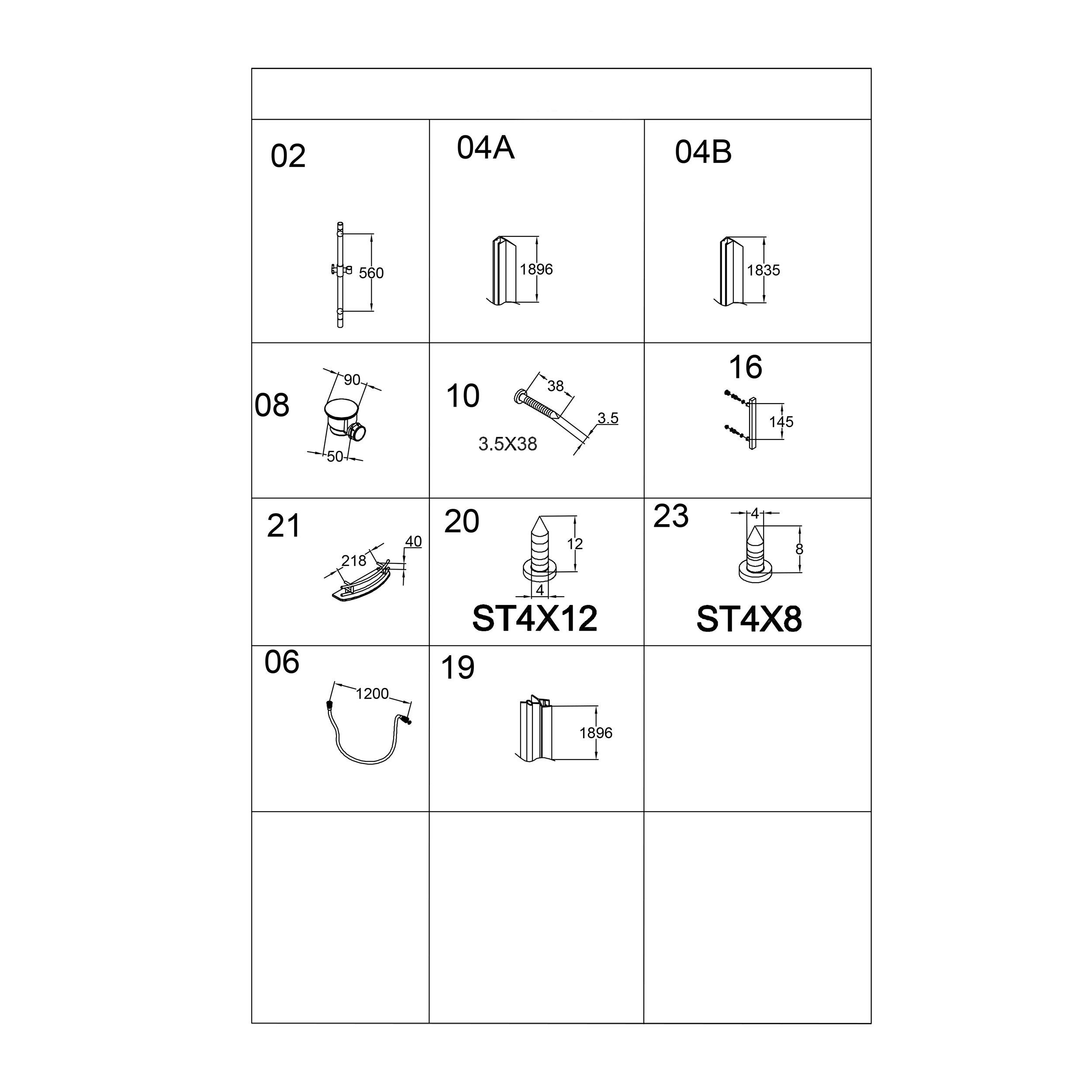 Duschkabin Bathlife Betrakta 90x90 Elegant A/W Klarglas
