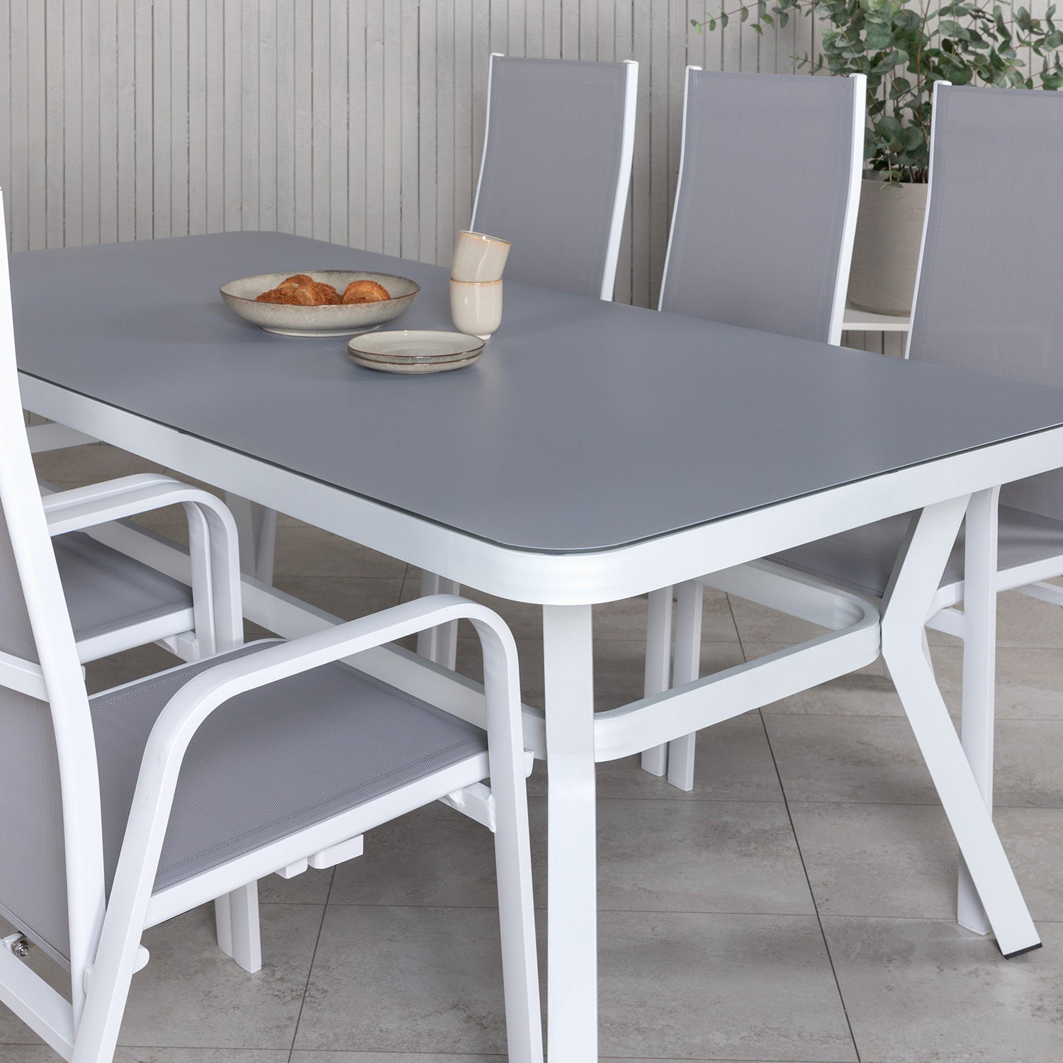 Matgrupp Utomhus Venture Home Virya 160x90 med 6 Copacabana ReclinerTrädgårdsstolar