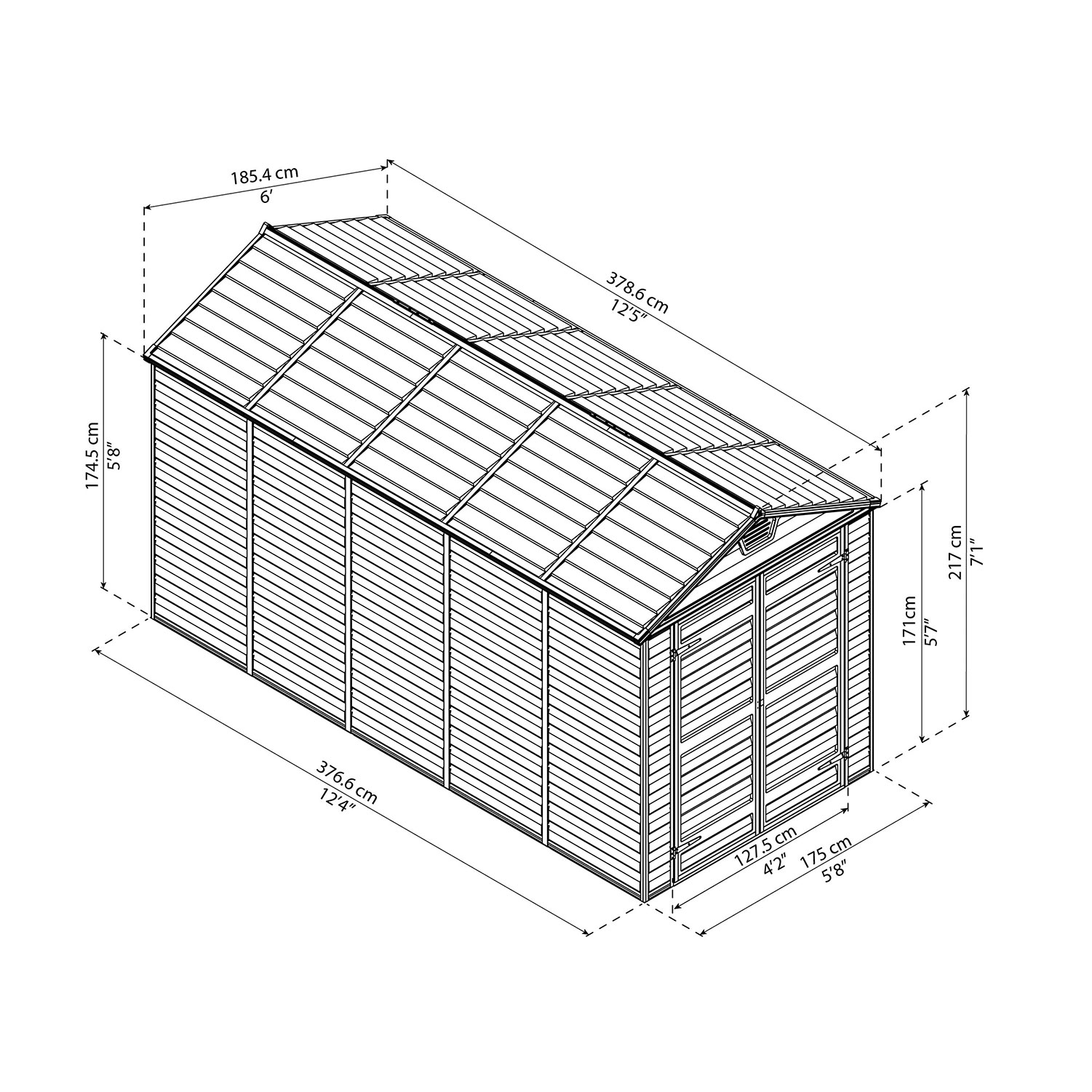 Skjul Canopia by Palram Skylight 7,0 m²