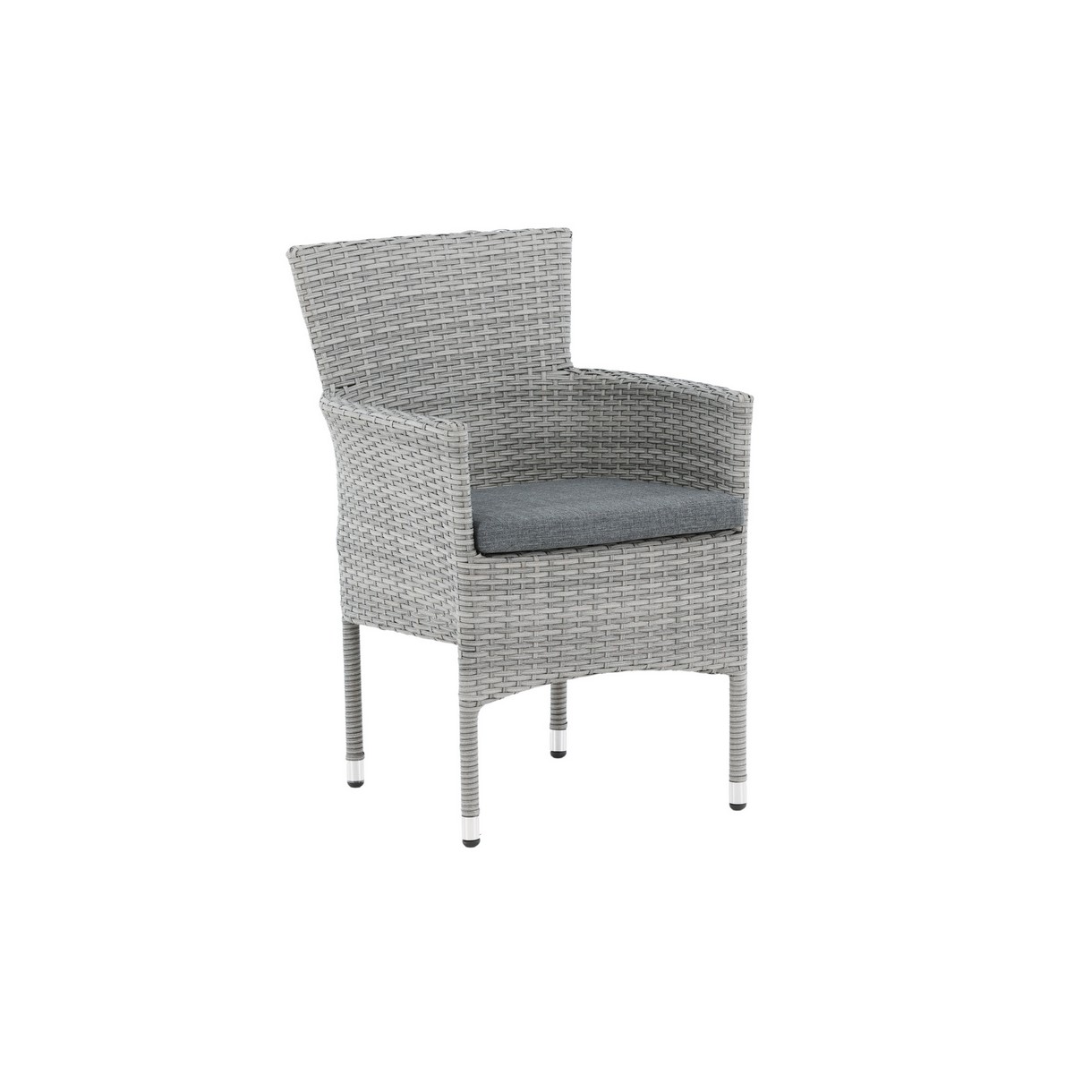 Malina Diningchair 2-pack Alumnium - Grey / Wicker Grå